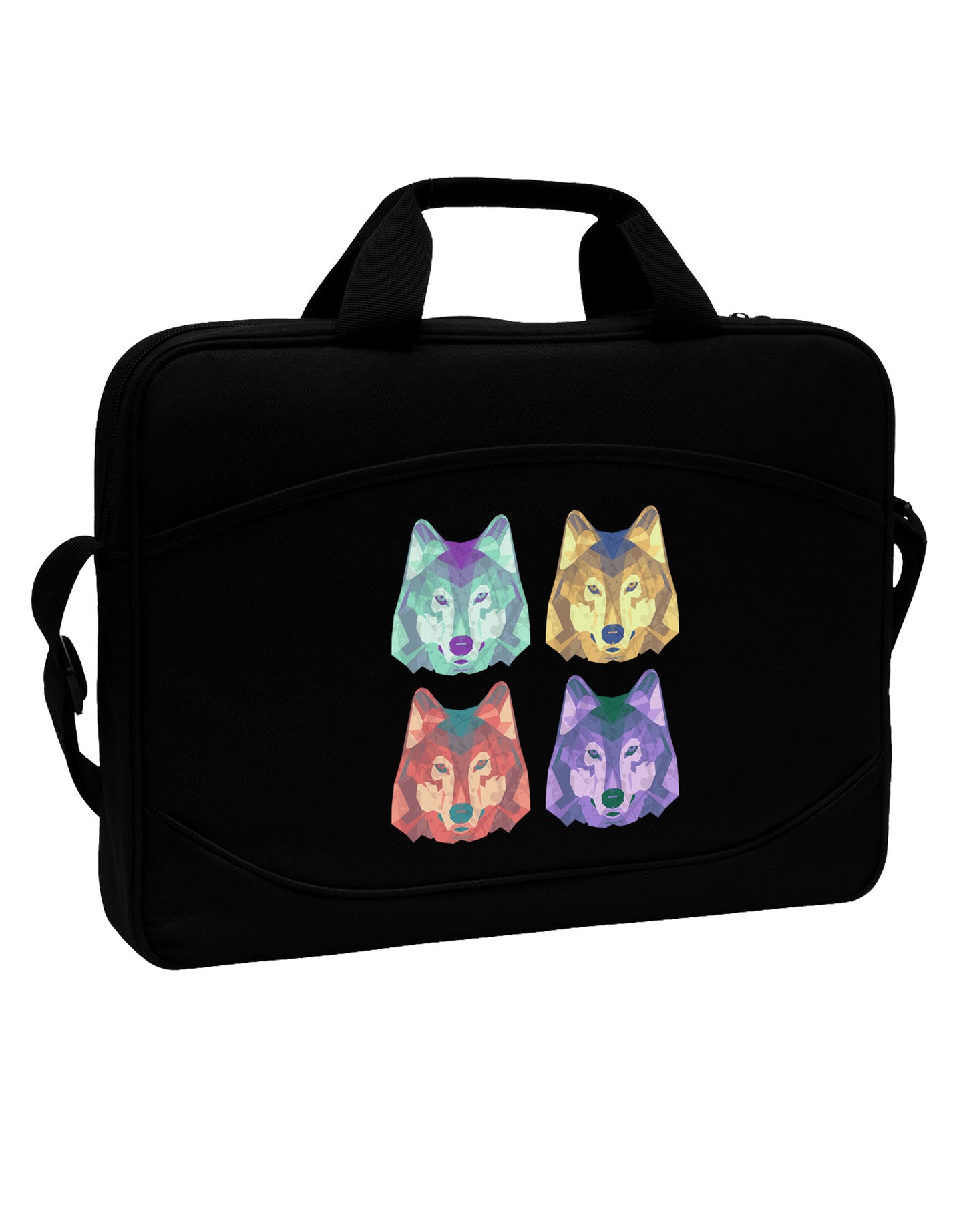 Geometric Wolf Head Pop Art 15" Dark Laptop / Tablet Case Bag-Laptop / Tablet Case Bag-TooLoud-Black-15 Inches-Davson Sales