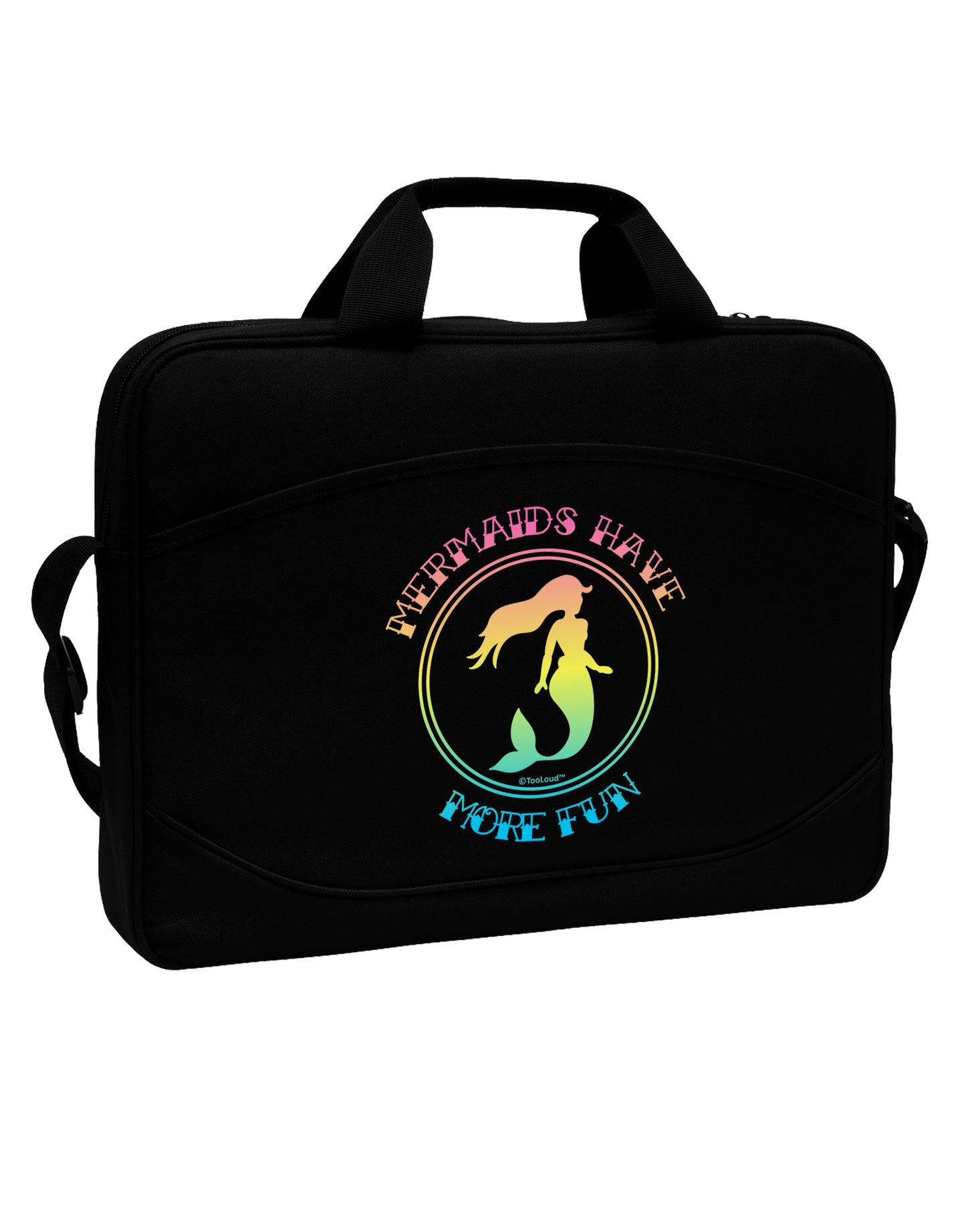 Mermaids Have More Fun - Beachy Colors 15" Dark Laptop / Tablet Case Bag by TooLoud-Laptop / Tablet Case Bag-TooLoud-Black-Davson Sales