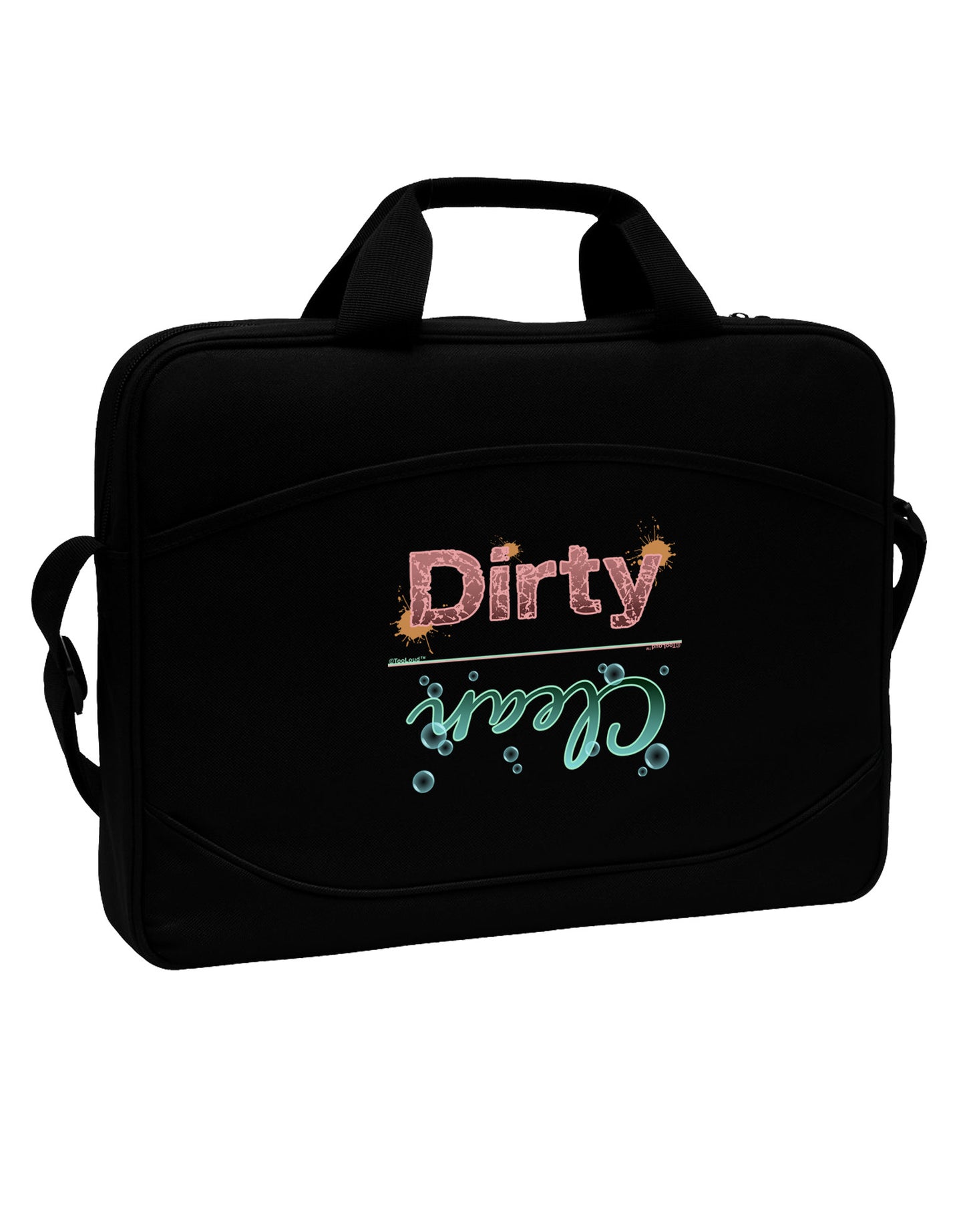 Clean or Dirty - Dirty 15" Dark Laptop / Tablet Case Bag-Laptop / Tablet Case Bag-TooLoud-Black-White-15 Inches-Davson Sales