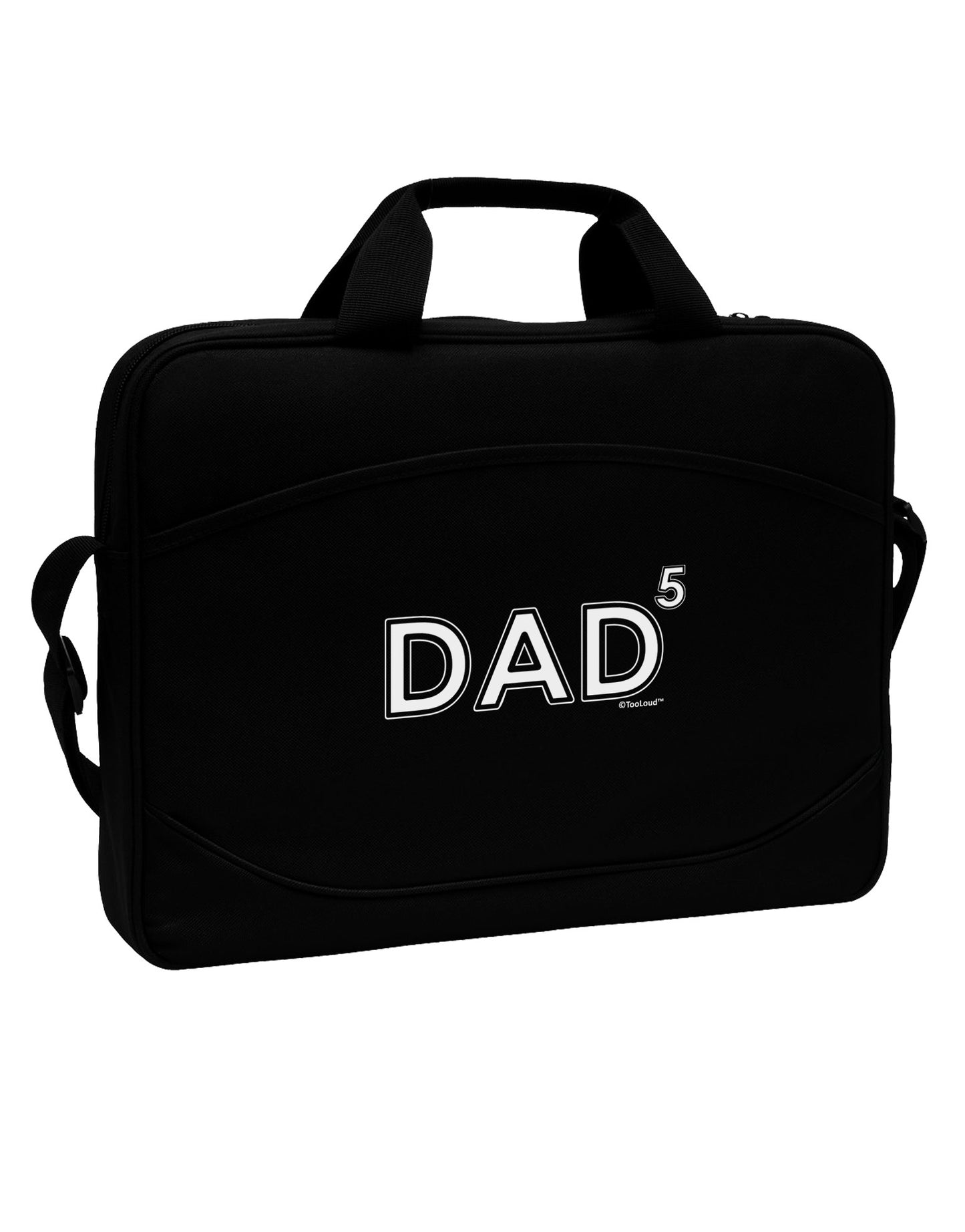 Dad to the Fifth Power - Dad of Five 15" Dark Laptop / Tablet Case Bag by TooLoud-Laptop / Tablet Case Bag-TooLoud-Black-Davson Sales