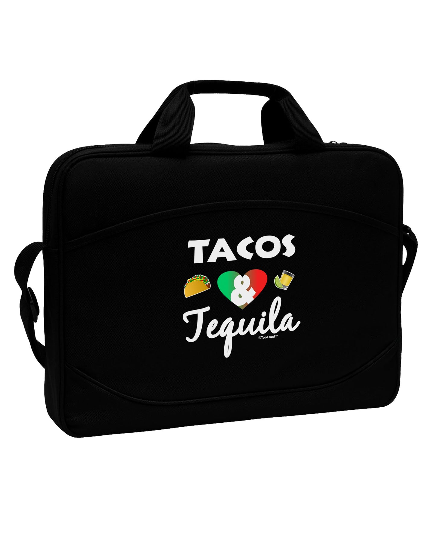 Tacos & Tequila 15" Dark Laptop / Tablet Case Bag-Laptop / Tablet Case Bag-TooLoud-Black-White-15 Inches-Davson Sales