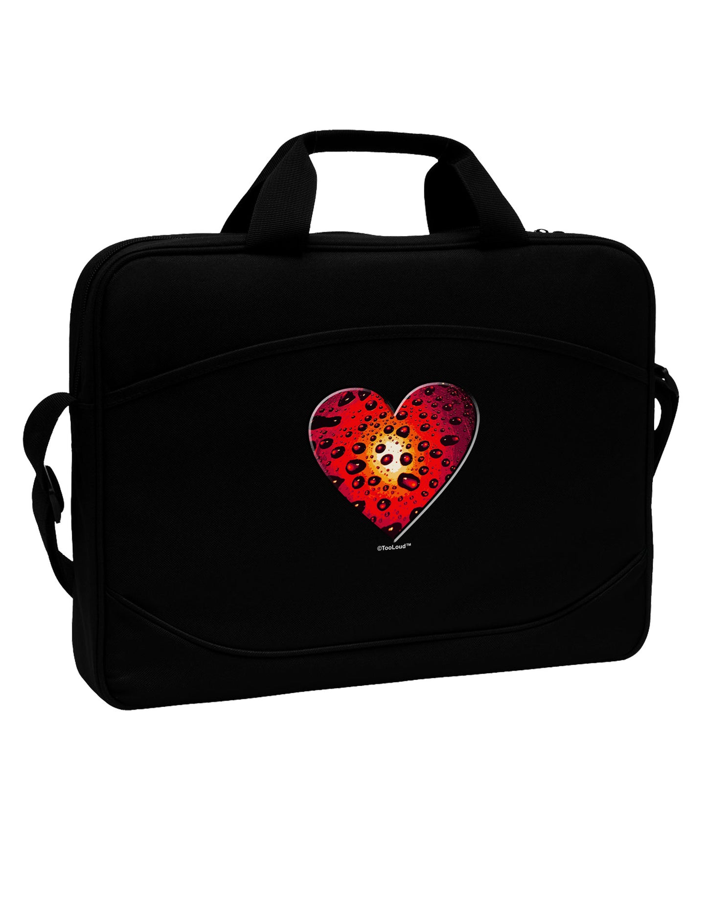 Water Droplet Heart Red 15" Dark Laptop / Tablet Case Bag by TooLoud-Laptop / Tablet Case Bag-TooLoud-Black-Davson Sales
