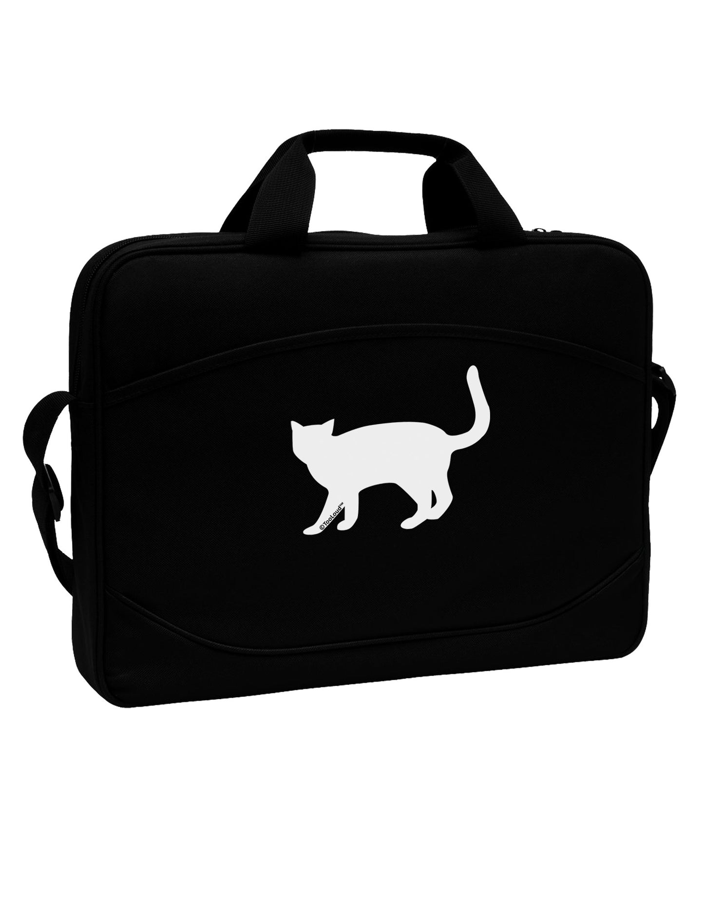 Cat Silhouette Design 15" Dark Laptop / Tablet Case Bag by TooLoud-Laptop / Tablet Case Bag-TooLoud-Black-Davson Sales