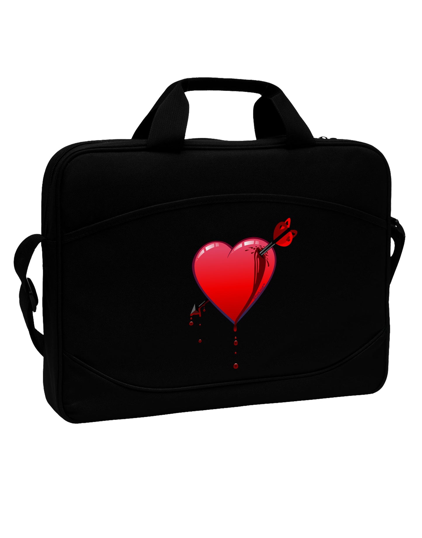 Shot Through the Heart Bleeding 15" Dark Laptop / Tablet Case Bag by TooLoud-Laptop / Tablet Case Bag-TooLoud-Black-White-15 Inches-Davson Sales