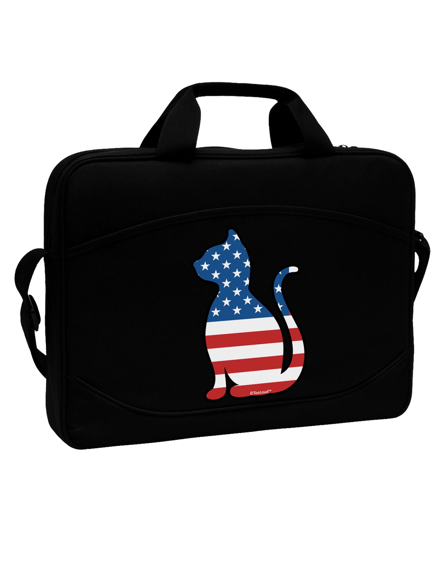 Patriotic Cat Design 15" Dark Laptop / Tablet Case Bag by TooLoud-Laptop / Tablet Case Bag-TooLoud-Black-Davson Sales