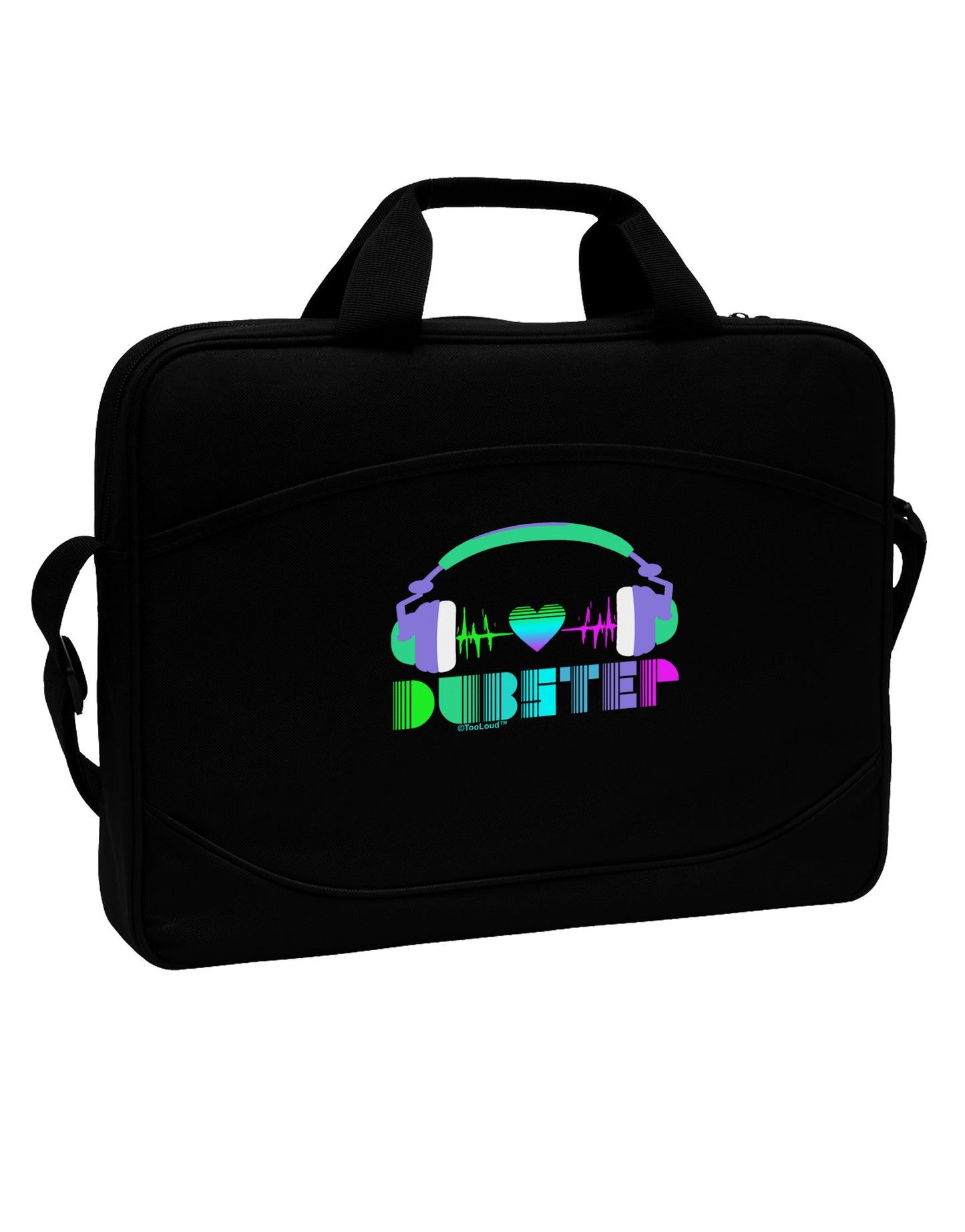 Heart Dubstep 15" Dark Laptop / Tablet Case Bag-Laptop / Tablet Case Bag-TooLoud-Black-White-Davson Sales