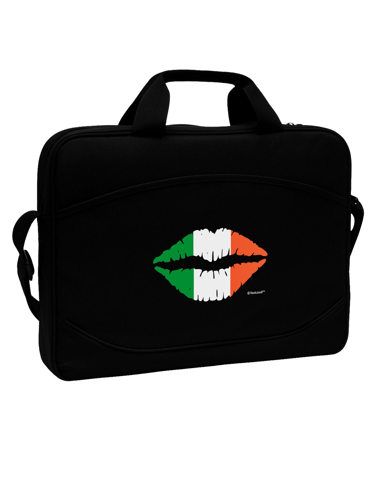 Irish Flag Kiss 15" Dark Laptop / Tablet Case Bag by TooLoud-Laptop / Tablet Case Bag-TooLoud-Black-Davson Sales