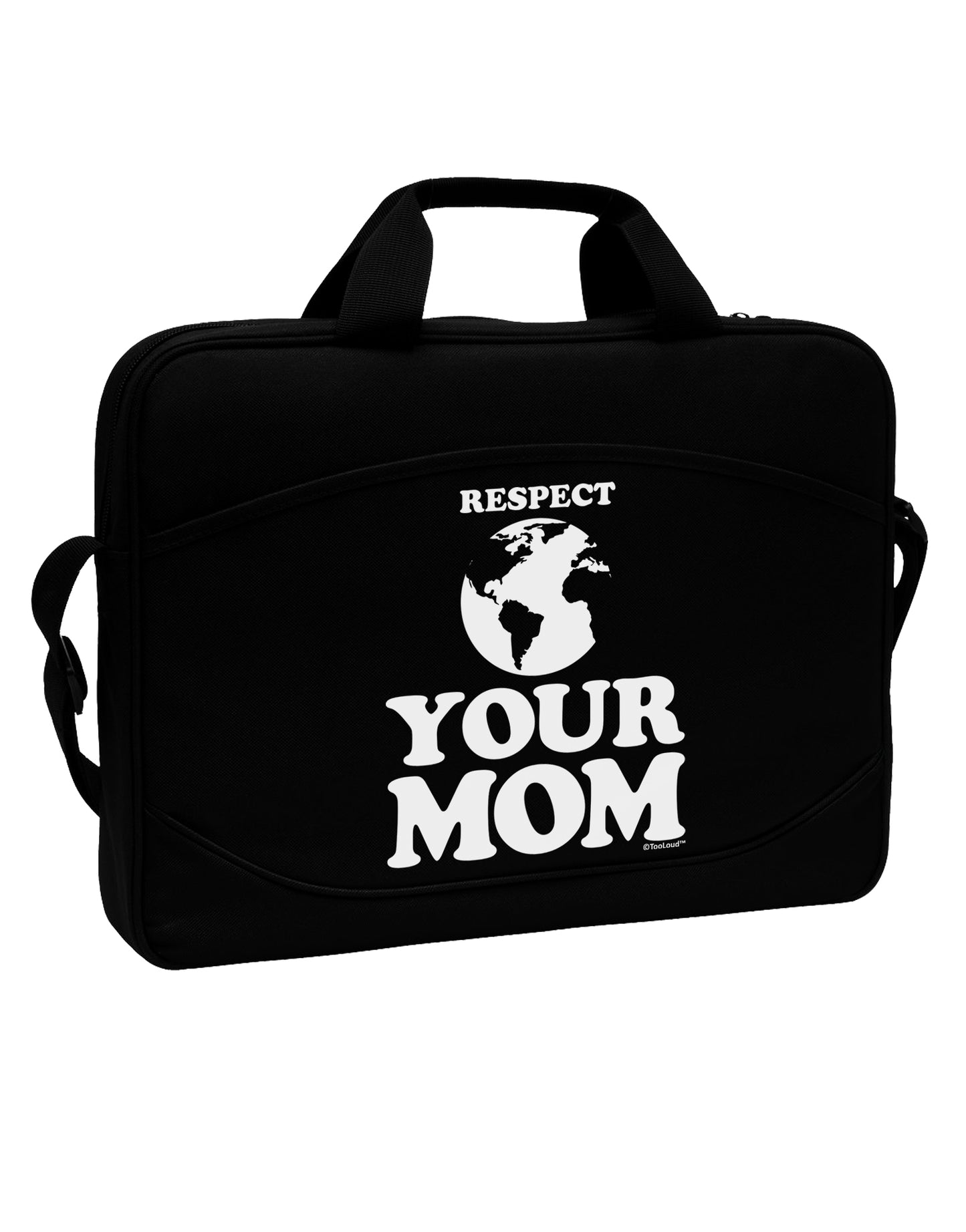 Respect Your Mom - Mother Earth Design 15" Dark Laptop / Tablet Case Bag by TooLoud-Laptop / Tablet Case Bag-TooLoud-Black-Davson Sales