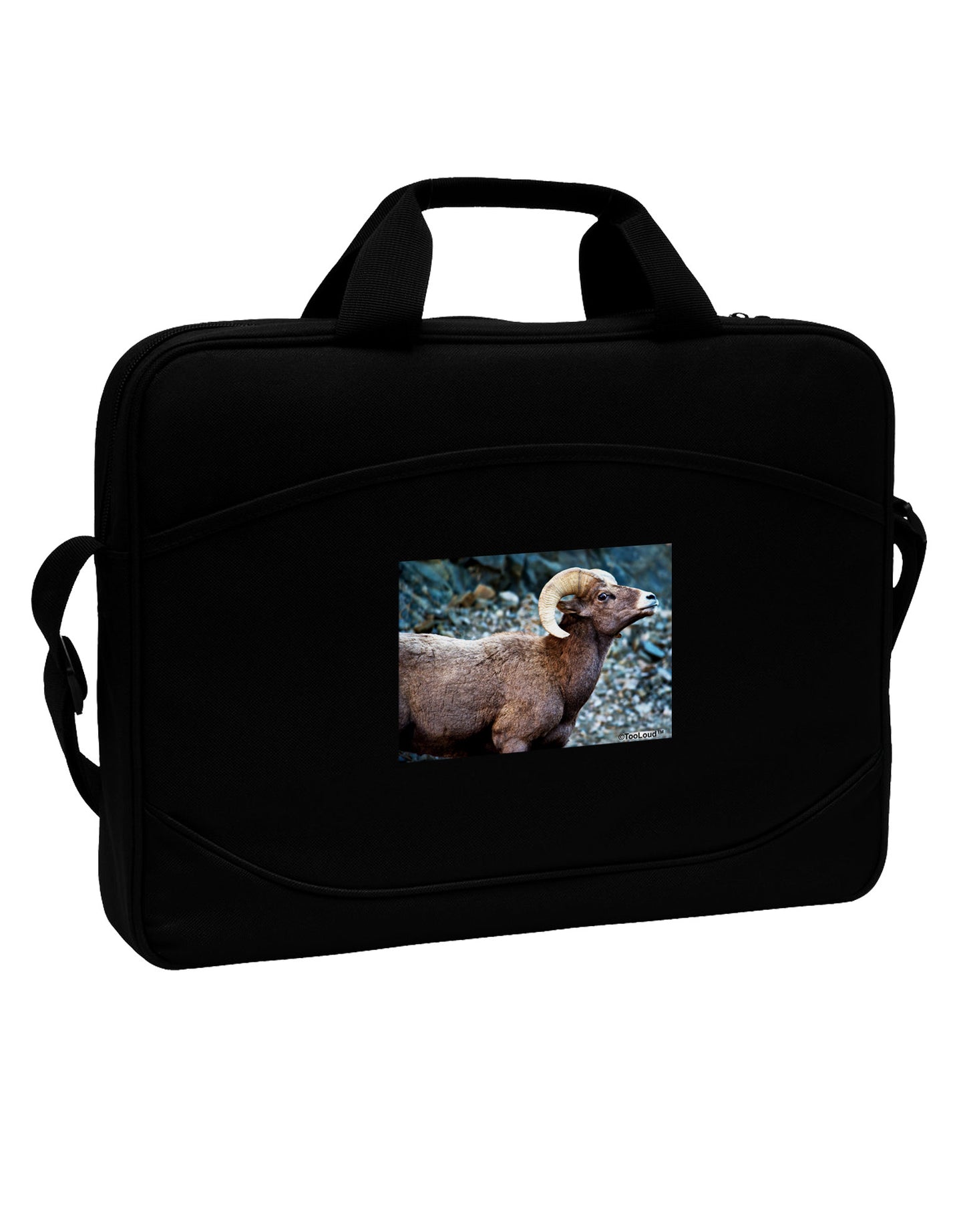 TooLoud Wide Eyed Big Horn 15" Dark Laptop / Tablet Case Bag-Laptop / Tablet Case Bag-TooLoud-Black-15 Inches-Davson Sales