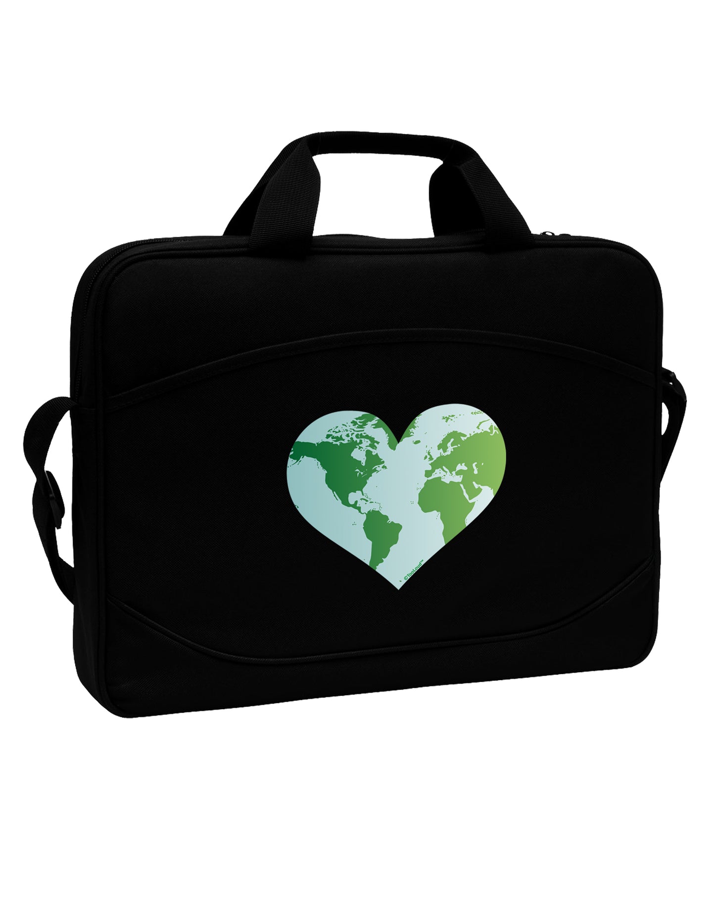 World Globe Heart 15" Dark Laptop / Tablet Case Bag by TooLoud-Laptop / Tablet Case Bag-TooLoud-Black-Davson Sales