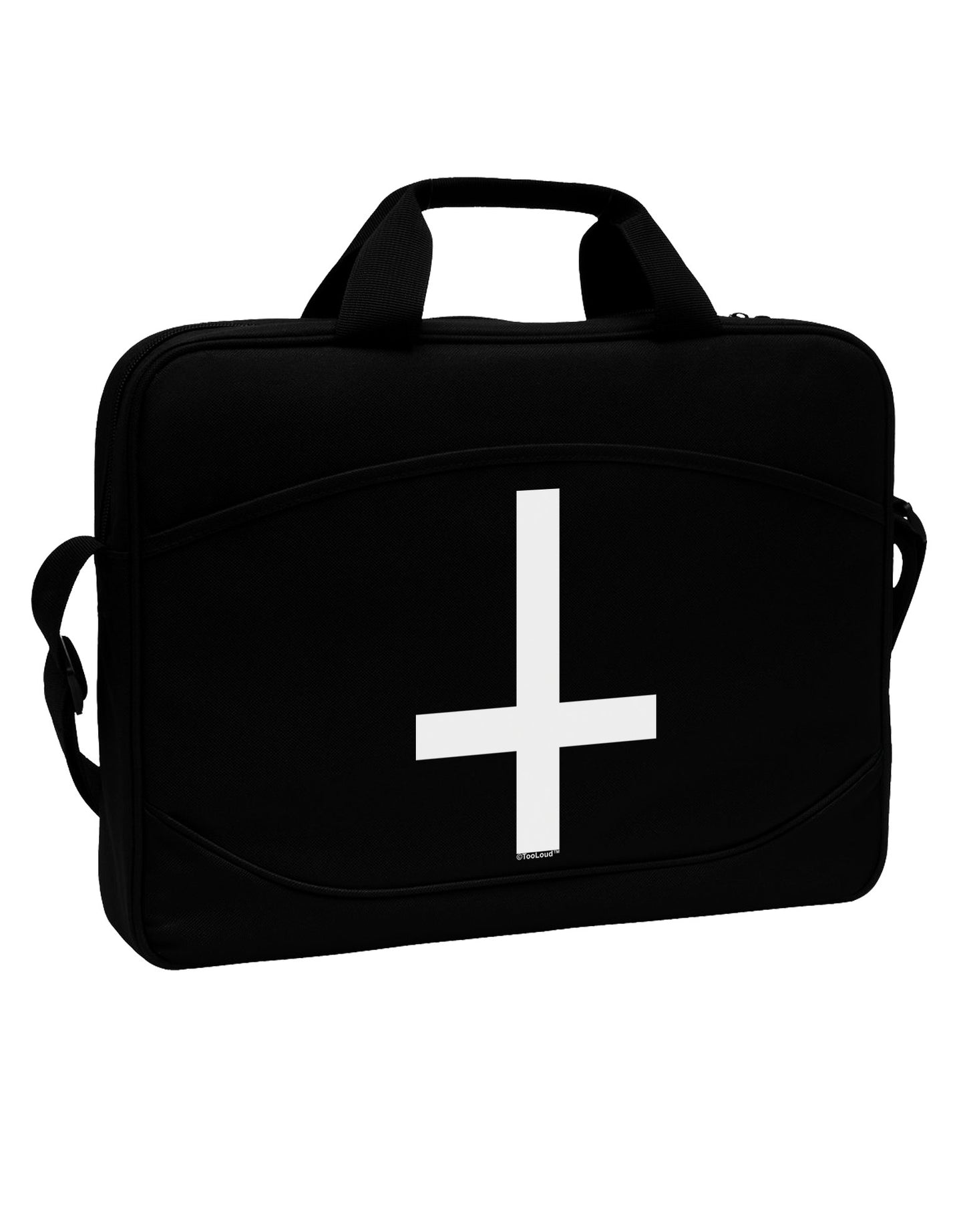 Inverted Cross 15" Dark Laptop / Tablet Case Bag-Laptop / Tablet Case Bag-TooLoud-Black-White-15 Inches-Davson Sales
