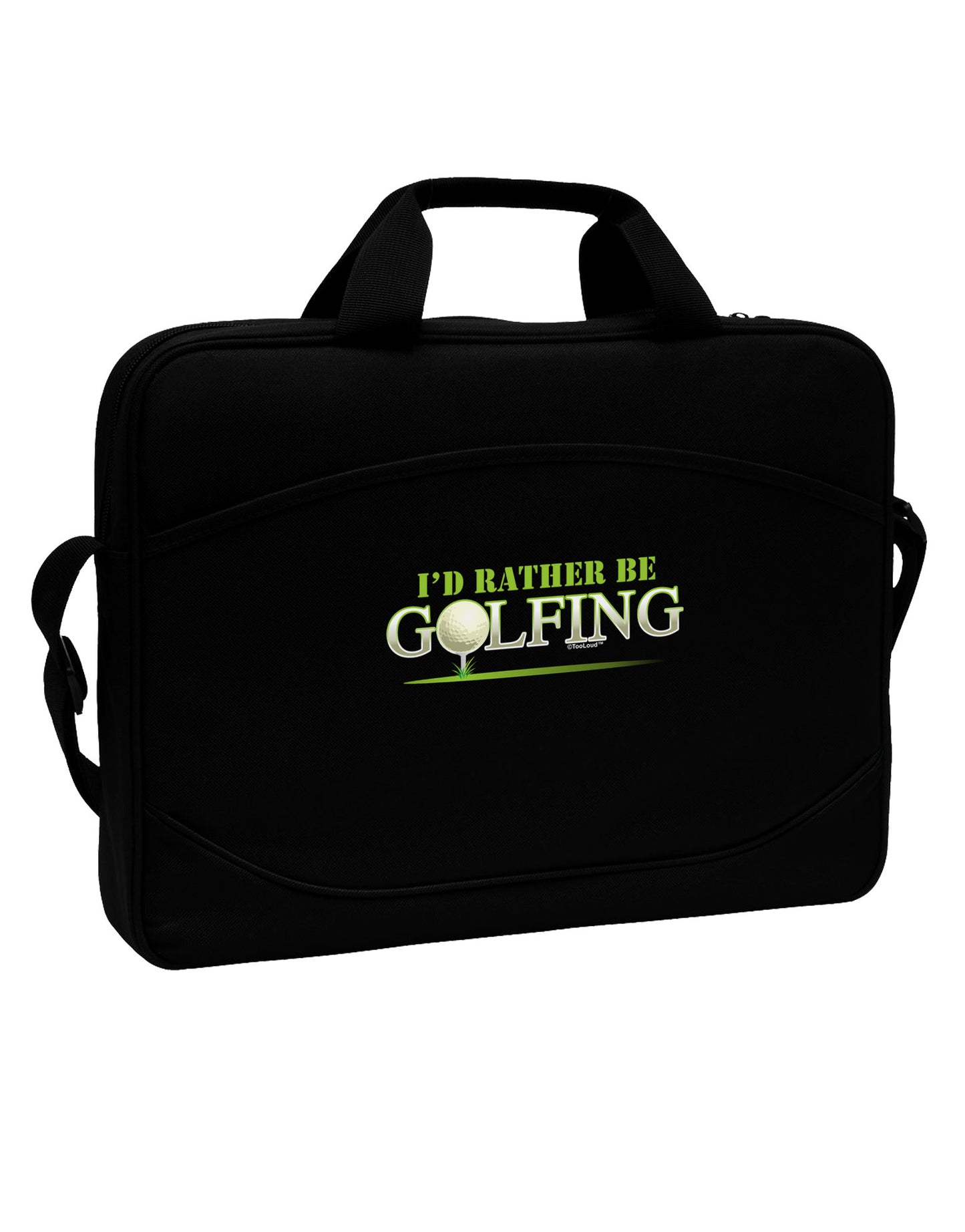 I'd Rather Be Golfing 15" Dark Laptop / Tablet Case Bag-Laptop / Tablet Case Bag-TooLoud-Black-Davson Sales