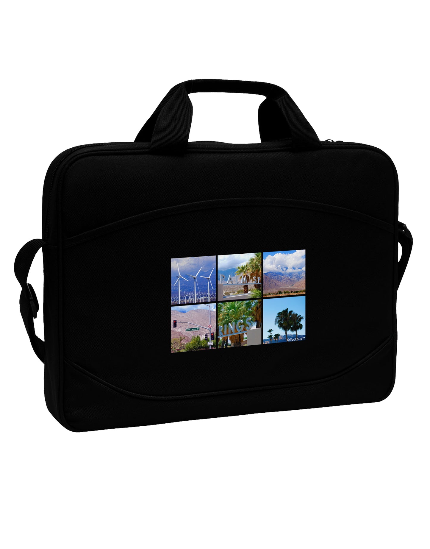 Palm Springs Square Collage 15" Dark Laptop / Tablet Case Bag by TooLoud-Laptop / Tablet Case Bag-TooLoud-Black-Davson Sales