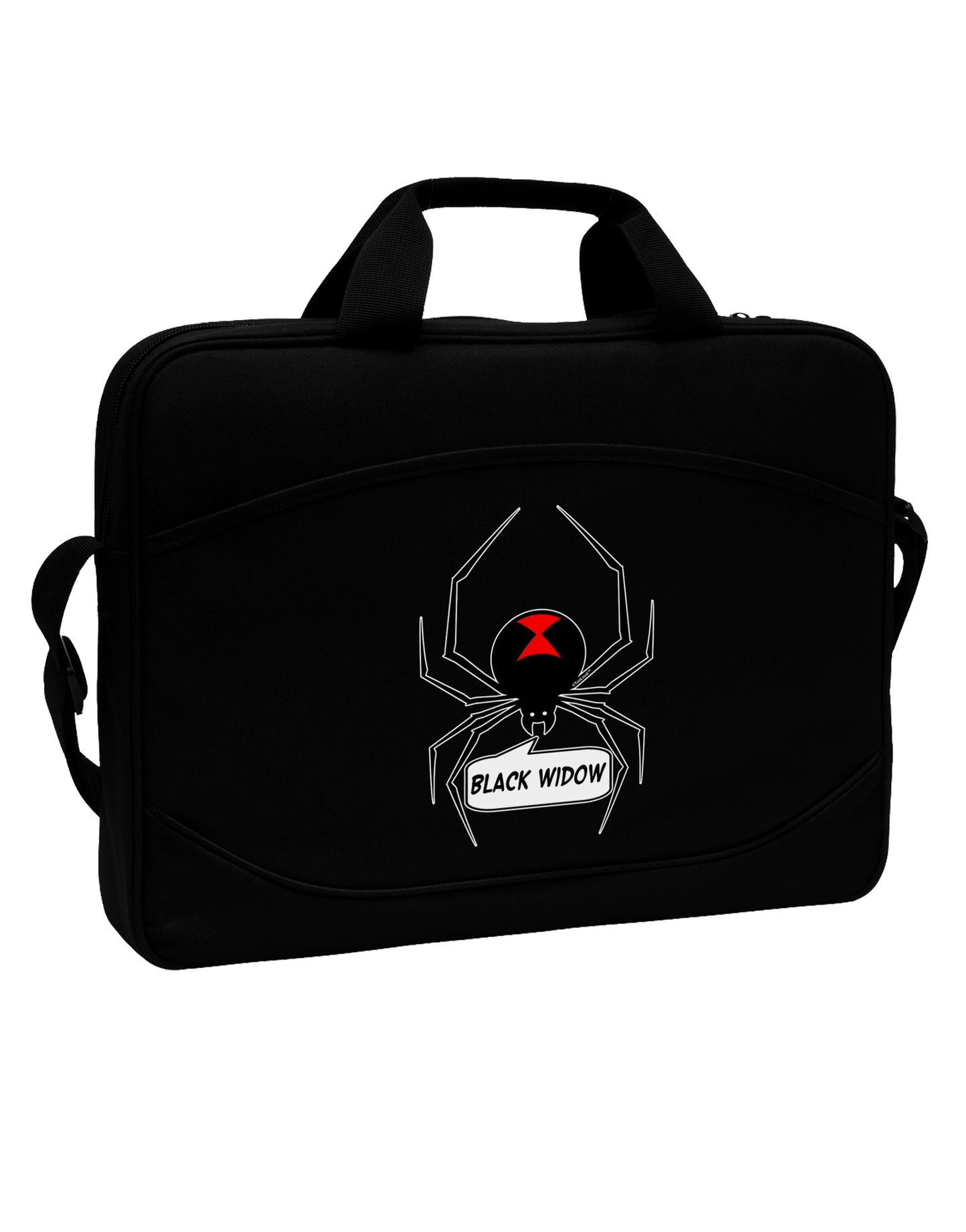 Black Widow Spider Design - Text 15" Dark Laptop / Tablet Case Bag-Laptop / Tablet Case Bag-TooLoud-Black-Davson Sales