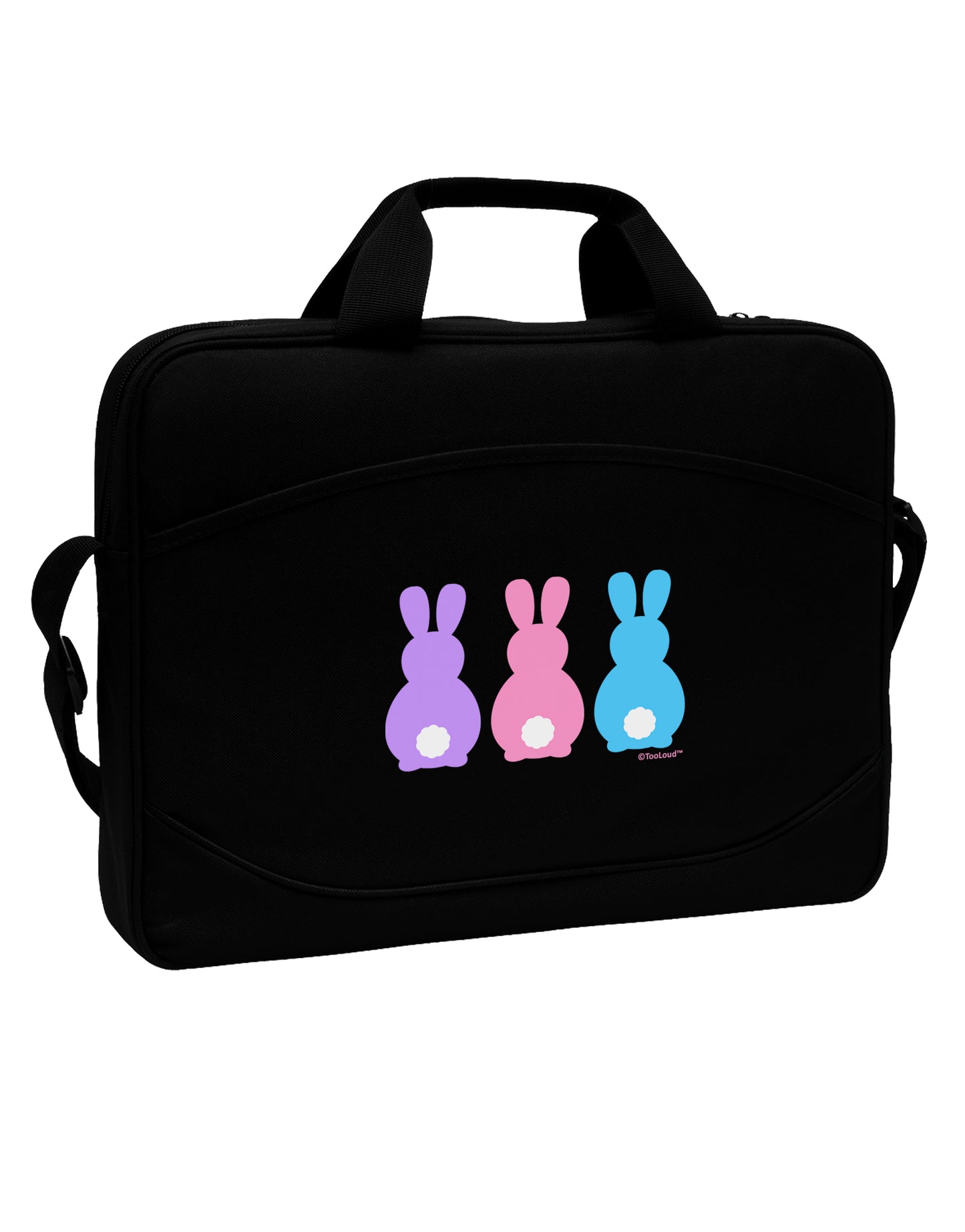 Three Easter Bunnies - Pastels 15" Dark Laptop / Tablet Case Bag by TooLoud-Laptop / Tablet Case Bag-TooLoud-Black-Davson Sales