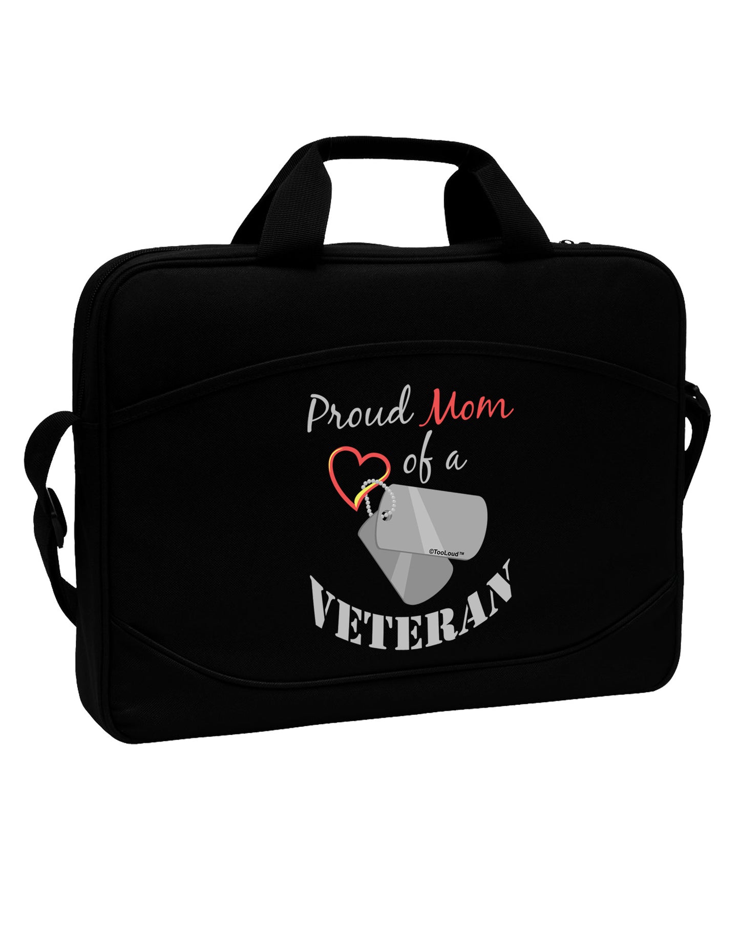 Mom of Veteran 15" Dark Laptop / Tablet Case Bag-Laptop / Tablet Case Bag-TooLoud-Black-Davson Sales