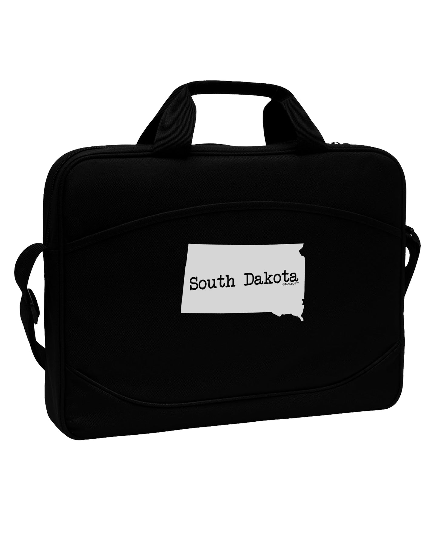 South Dakota - United States Shape 15" Dark Laptop / Tablet Case Bag by TooLoud-Laptop / Tablet Case Bag-TooLoud-Black-Davson Sales