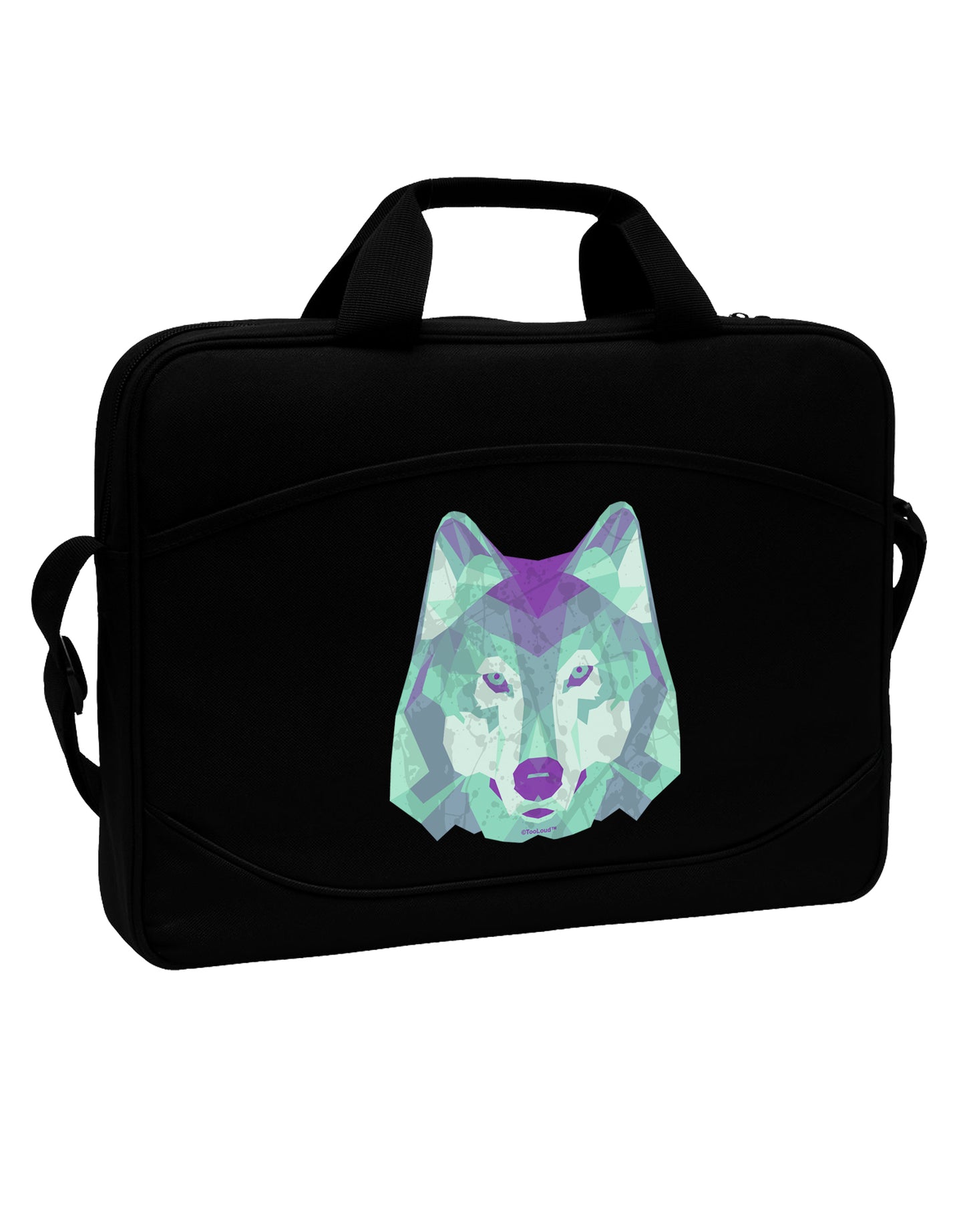 Geometric Wolf Head 15" Dark Laptop / Tablet Case Bag by TooLoud-Laptop / Tablet Case Bag-TooLoud-Black-15 Inches-Davson Sales