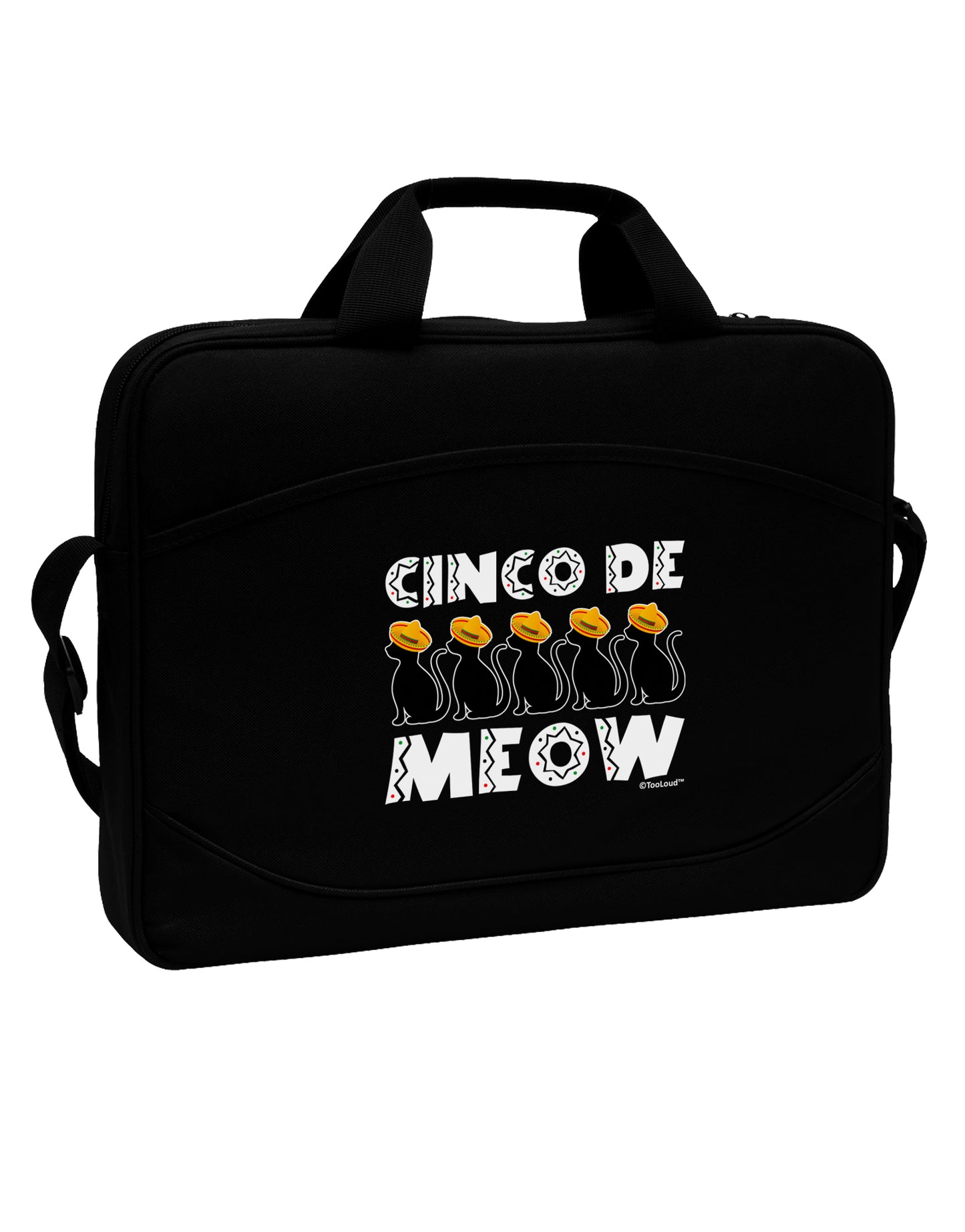 Five Cats - Cinco de Meow 15" Dark Laptop / Tablet Case Bag by TooLoud-Laptop / Tablet Case Bag-TooLoud-Black-Davson Sales