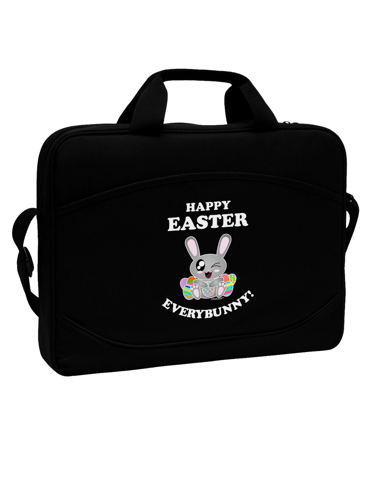 Happy Easter Everybunny 15" Dark Laptop / Tablet Case Bag-Laptop / Tablet Case Bag-TooLoud-Black-White-15 Inches-Davson Sales
