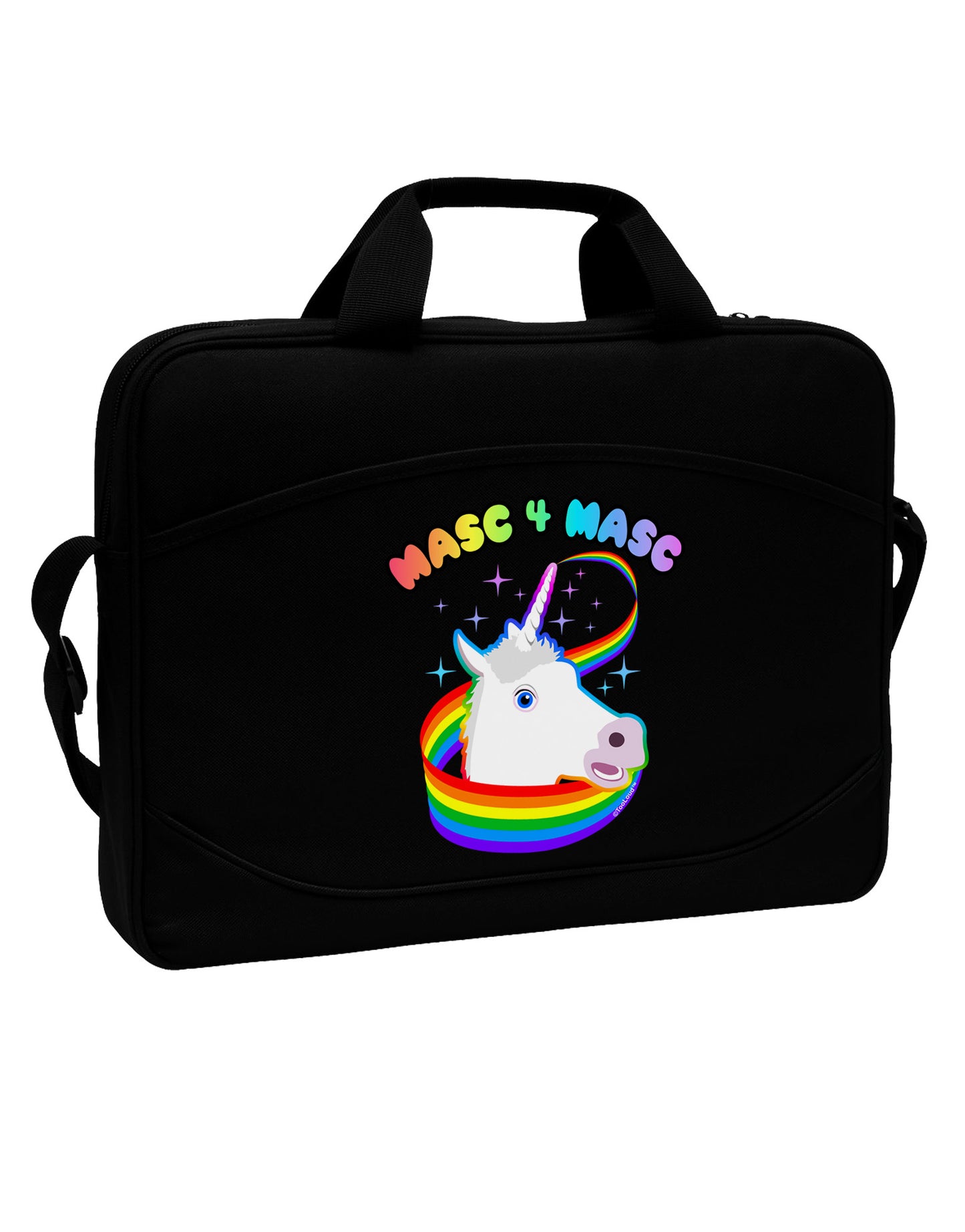 Masc 4 Masc Pranciful Unicorn 15" Dark Laptop / Tablet Case Bag-Laptop / Tablet Case Bag-TooLoud-Black-White-Davson Sales