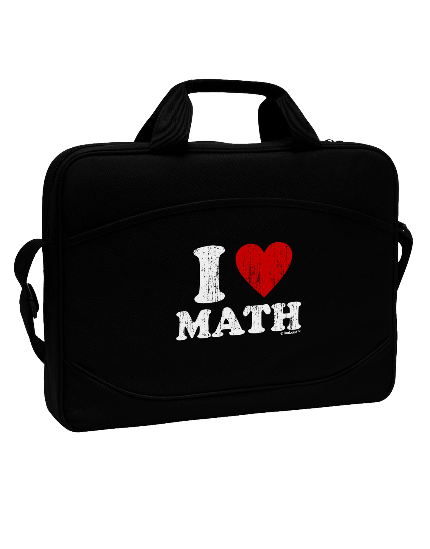I Heart Math Distressed 15" Dark Laptop / Tablet Case Bag by TooLoud-Wall Clock-TooLoud-Black-Davson Sales