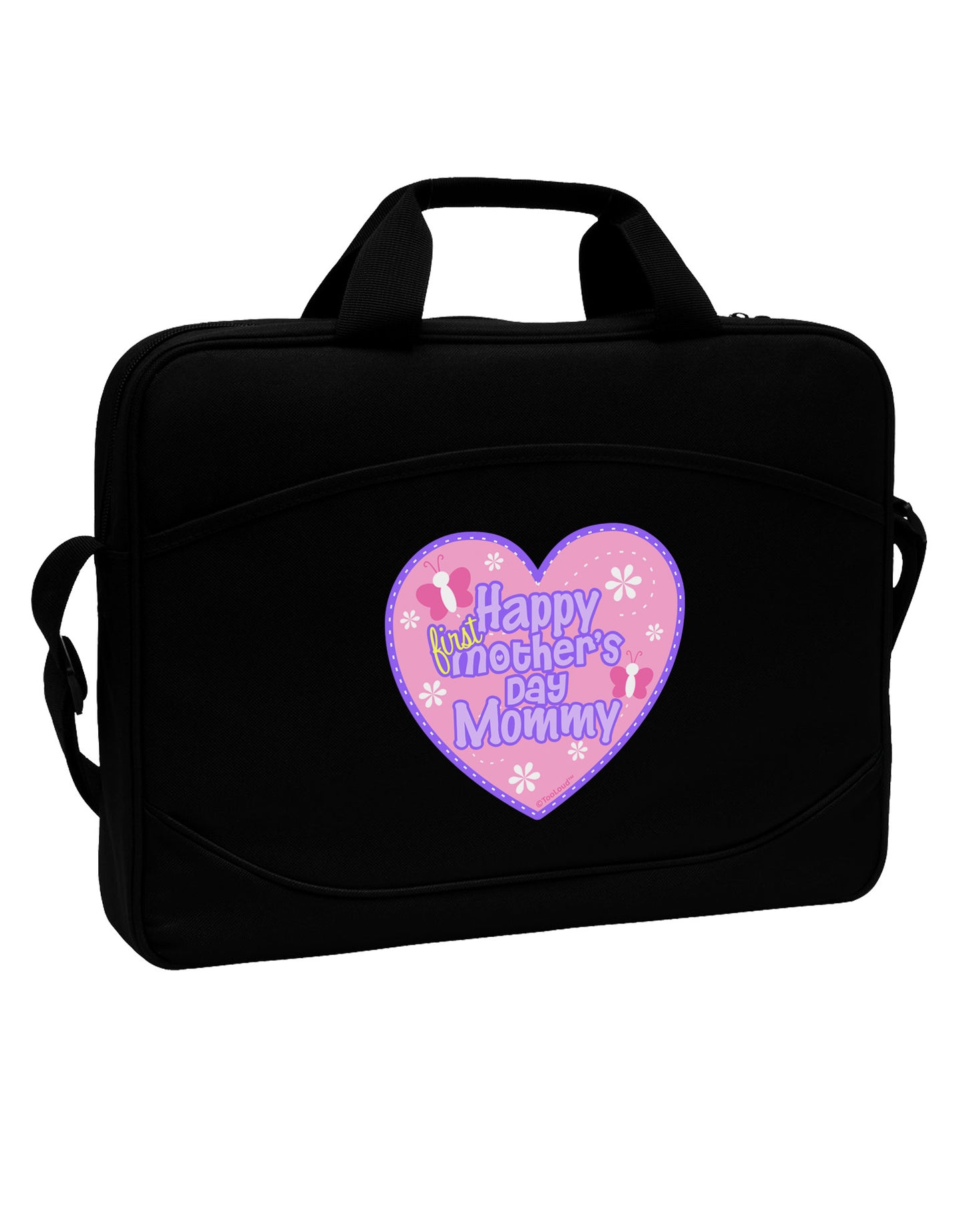 Happy First Mother's Day Mommy - Pink 15" Dark Laptop / Tablet Case Bag by TooLoud-Laptop / Tablet Case Bag-TooLoud-Black-Davson Sales