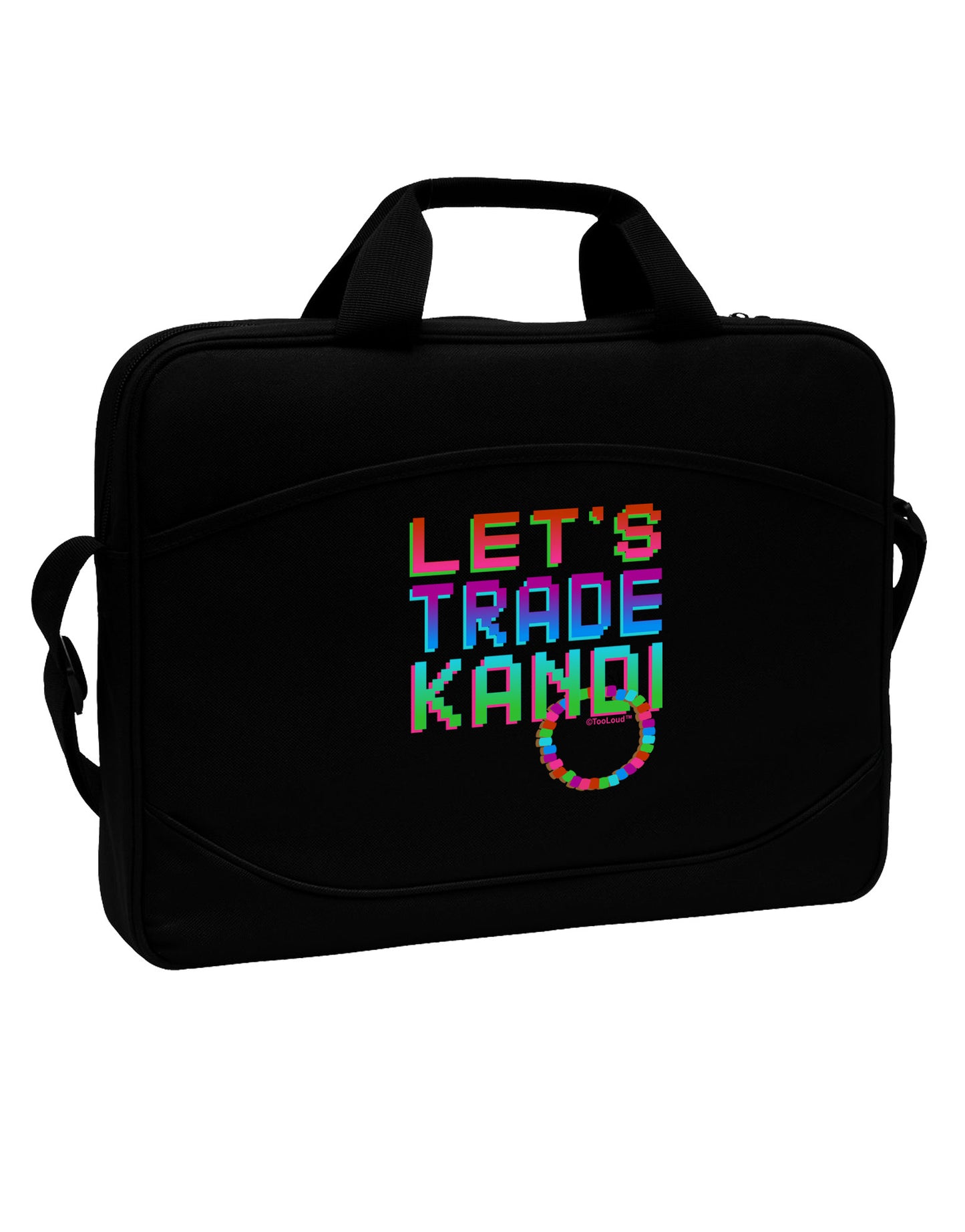 Let's Trade Kandi 15" Dark Laptop / Tablet Case Bag-Laptop / Tablet Case Bag-TooLoud-Black-White-Davson Sales