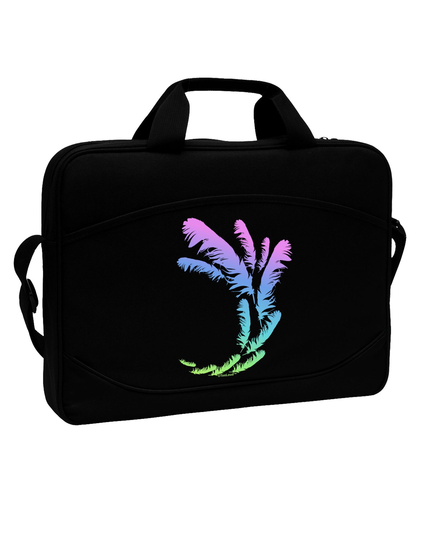 Tropical Feathers 15" Dark Laptop / Tablet Case Bag-Laptop / Tablet Case Bag-TooLoud-Black-15 Inches-Davson Sales