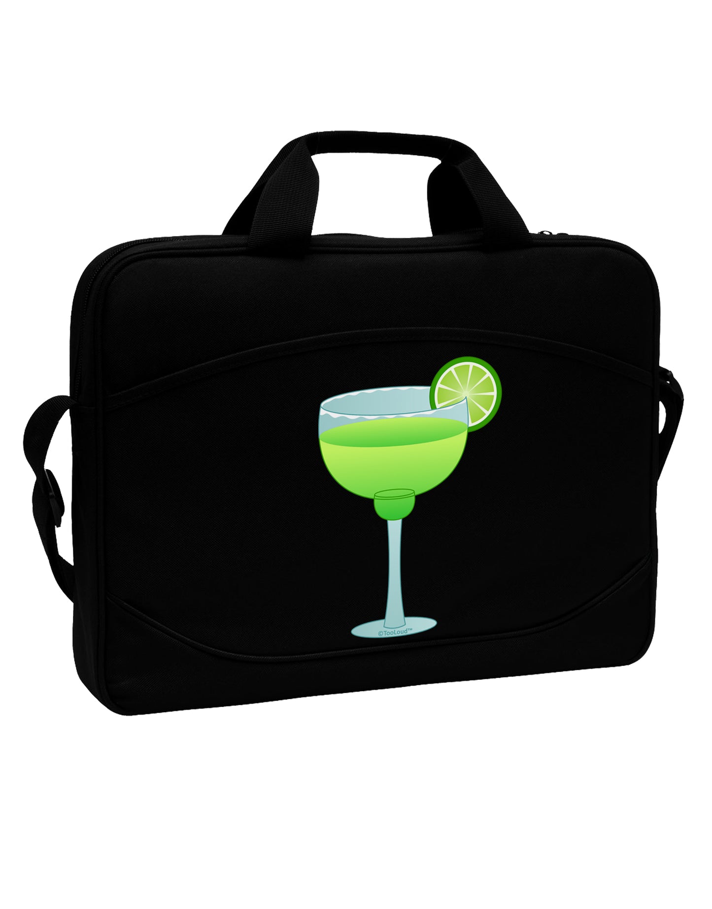 Green Margarita with Lime - Cinco de Mayo 15" Dark Laptop / Tablet Case Bag by TooLoud-Laptop / Tablet Case Bag-TooLoud-Black-Davson Sales