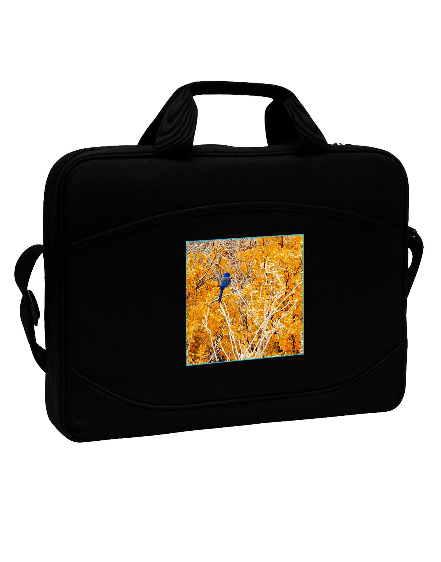 Blue Bird in Yellow 15" Dark Laptop / Tablet Case Bag-Laptop / Tablet Case Bag-TooLoud-Black-White-Davson Sales