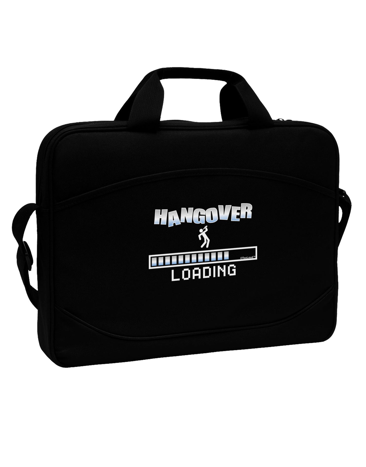 Hangover Loading 15" Dark Laptop / Tablet Case Bag-Laptop / Tablet Case Bag-TooLoud-Black-White-15 Inches-Davson Sales