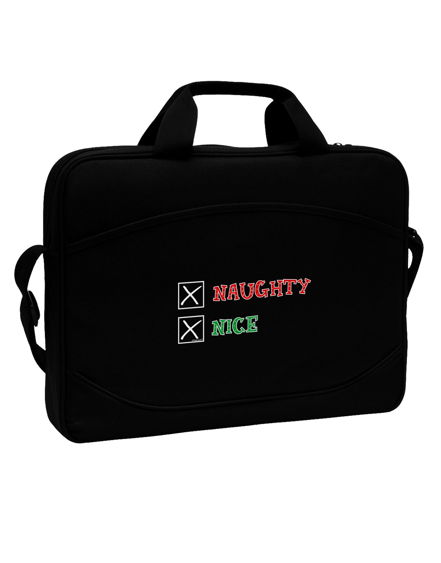 Naughty or Nice Christmas - Naughty and Nice 15" Dark Laptop / Tablet Case Bag-Laptop / Tablet Case Bag-TooLoud-Black-Davson Sales