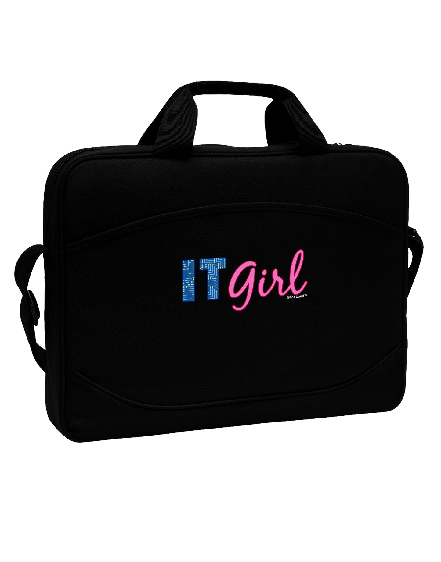 IT Girl 15" Dark Laptop / Tablet Case Bag by TooLoud-Laptop / Tablet Case Bag-TooLoud-Black-White-15 Inches-Davson Sales