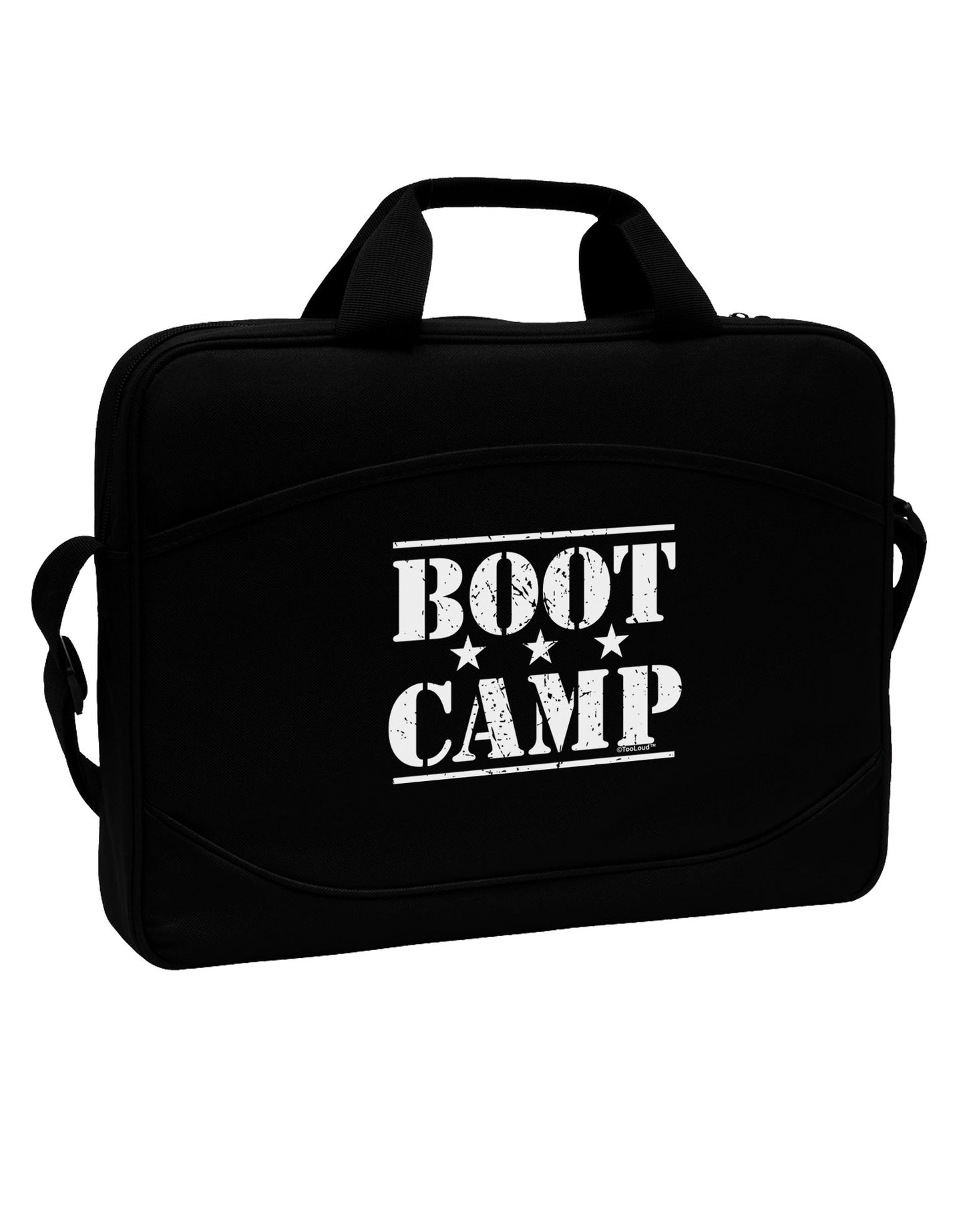 Bootcamp Large distressed Text 15" Dark Laptop / Tablet Case Bag-Laptop / Tablet Case Bag-TooLoud-Black-White-Davson Sales