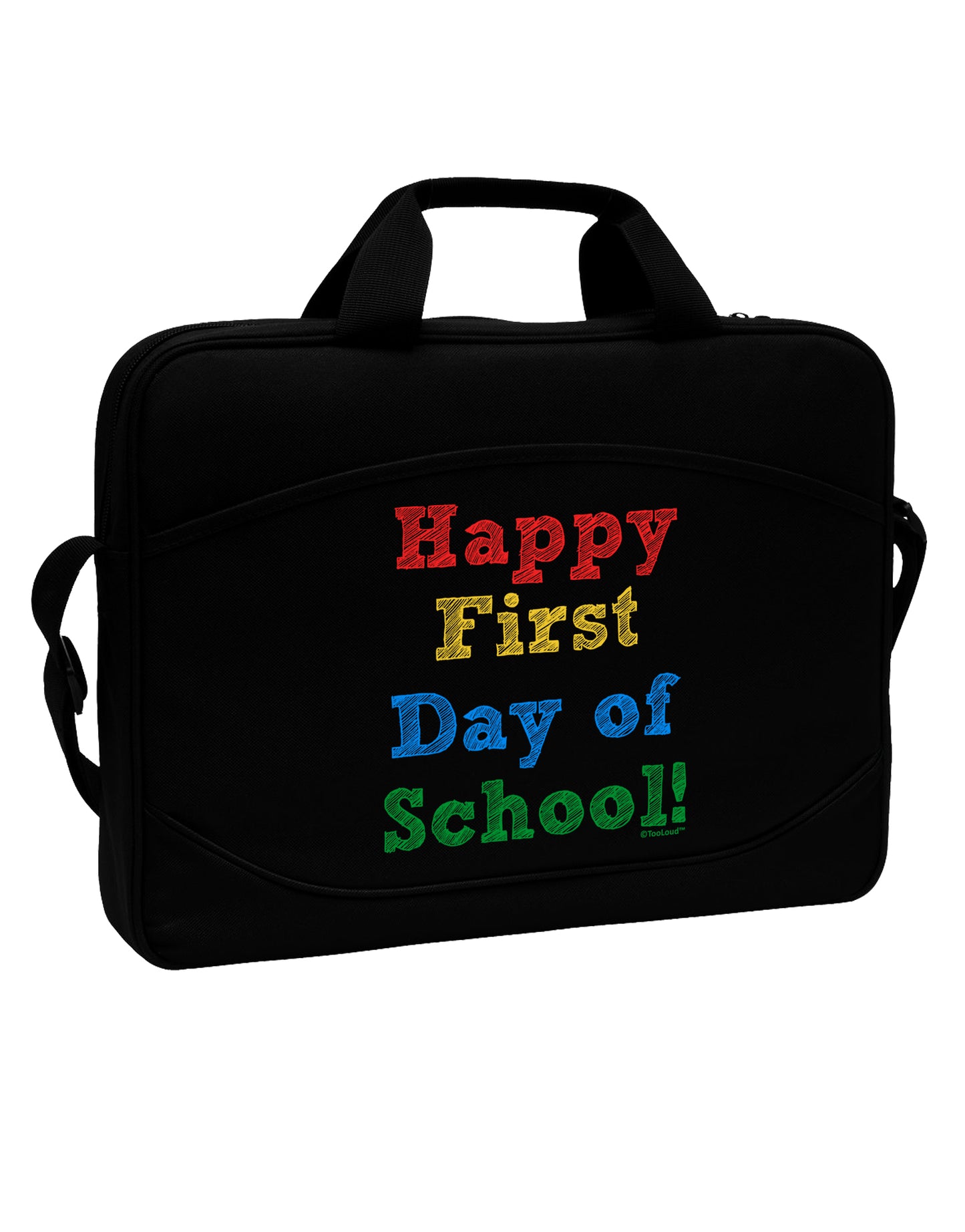 Happy First Day of School 15" Dark Laptop / Tablet Case Bag by TooLoud-Laptop / Tablet Case Bag-TooLoud-Black-Davson Sales