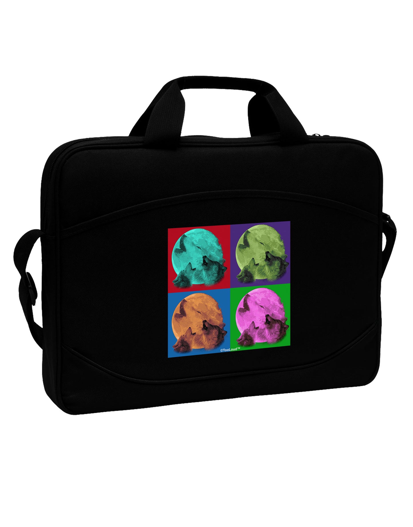 Three Wolves Howling - Pop-Art #1 15" Dark Laptop / Tablet Case Bag by TooLoud-Laptop / Tablet Case Bag-TooLoud-Black-Davson Sales