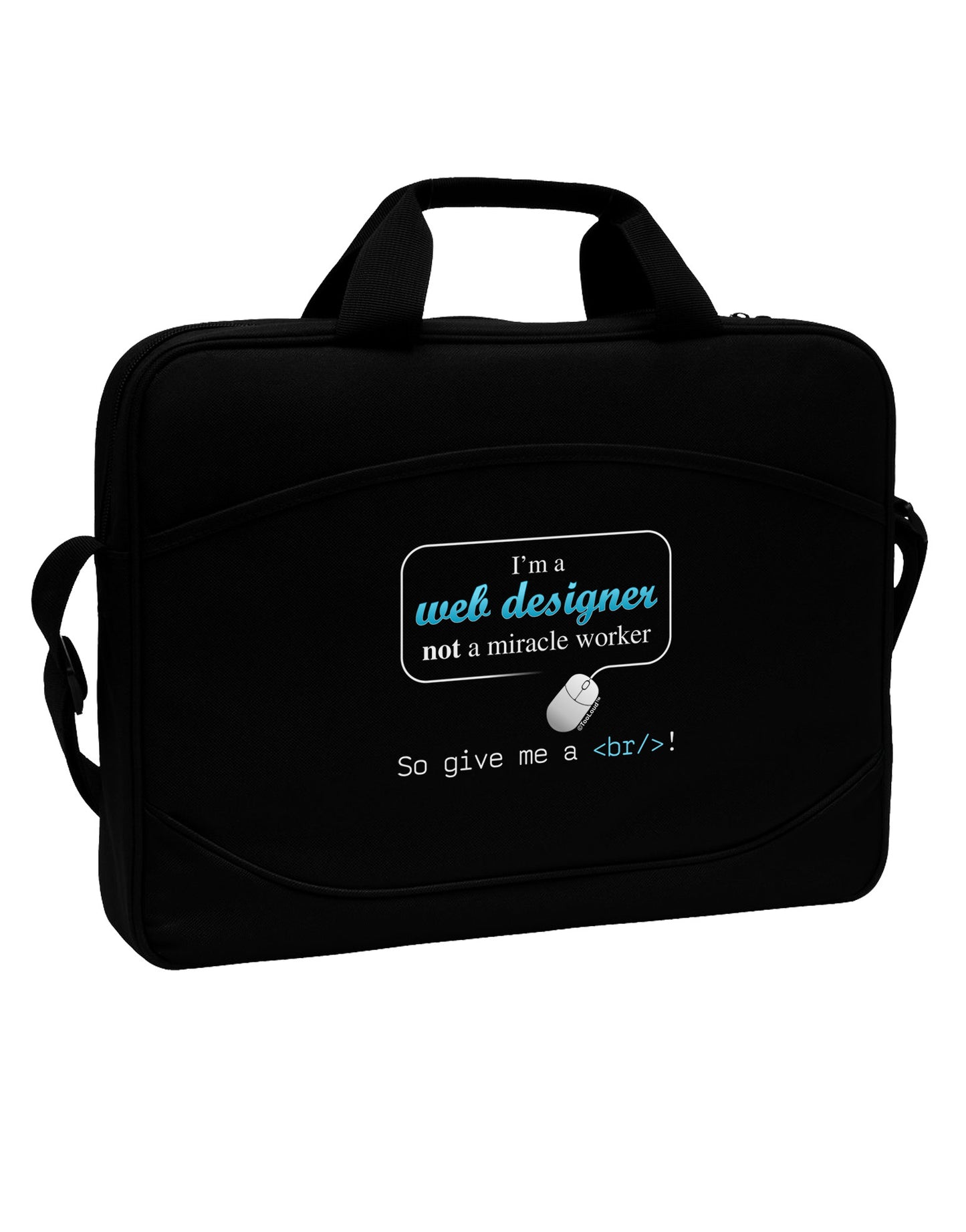 Web Designer Not Miracle Worker 15" Dark Laptop / Tablet Case Bag-Laptop / Tablet Case Bag-TooLoud-Black-Davson Sales