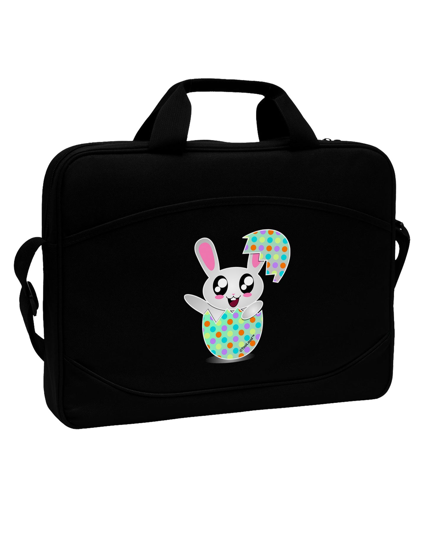 Bunny Hatching From Egg 15" Dark Laptop / Tablet Case Bag-Laptop / Tablet Case Bag-TooLoud-Black-White-15 Inches-Davson Sales