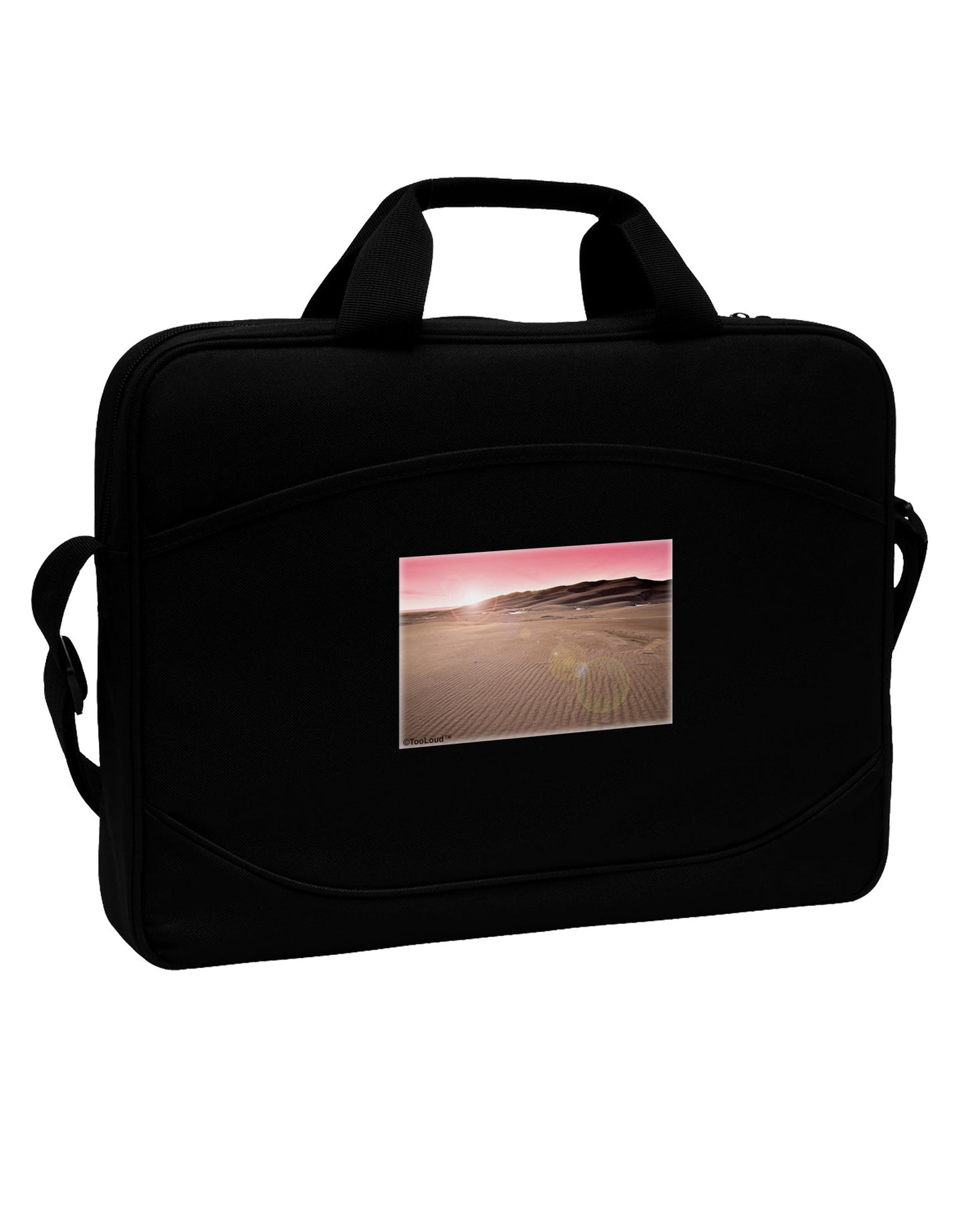 Victor Mines Pink Sunrise 15" Dark Laptop / Tablet Case Bag-Laptop / Tablet Case Bag-TooLoud-Black-White-Davson Sales