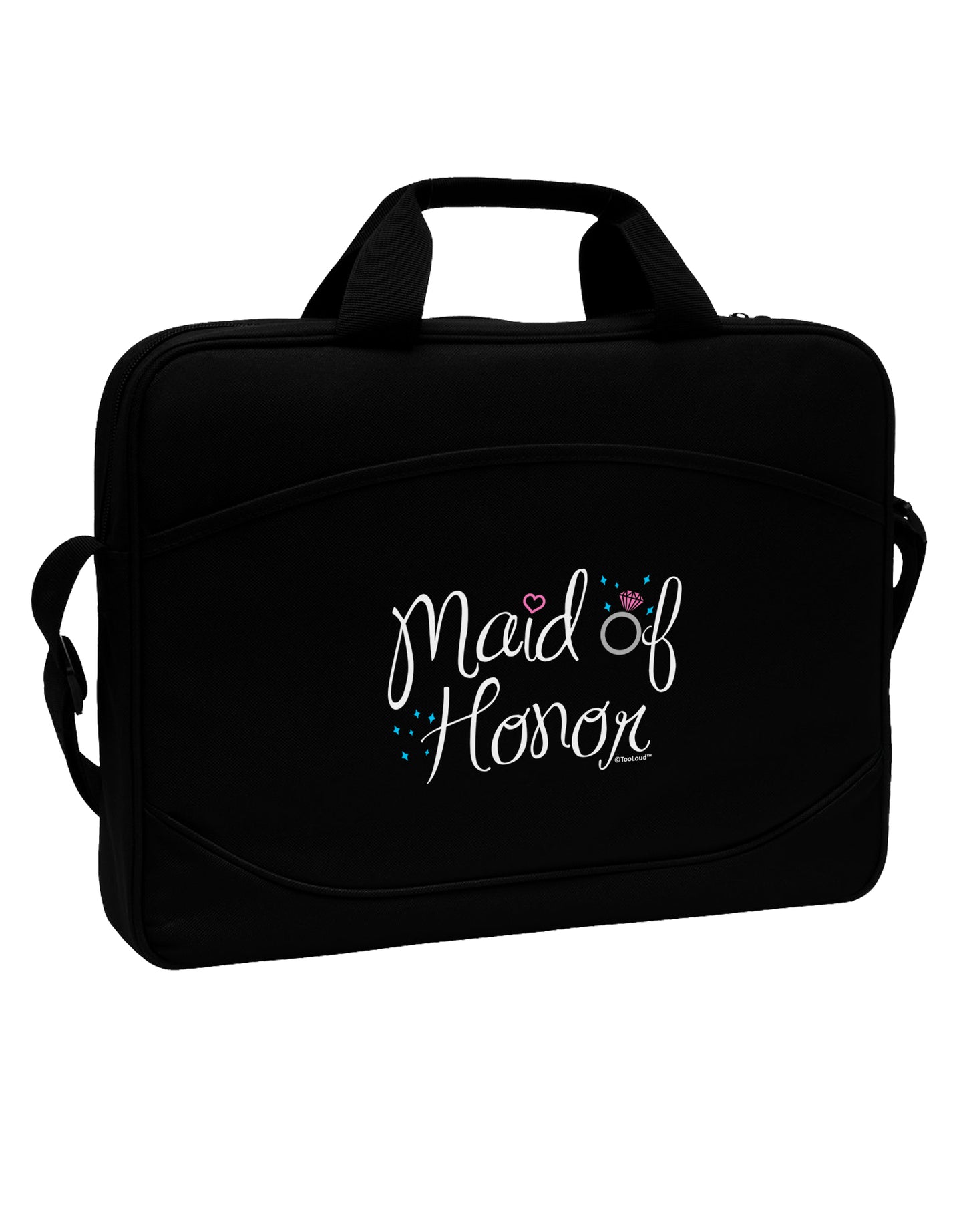 Maid of Honor - Diamond Ring Design - Color 15" Dark Laptop / Tablet Case Bag by TooLoud-Laptop / Tablet Case Bag-TooLoud-Black-Davson Sales
