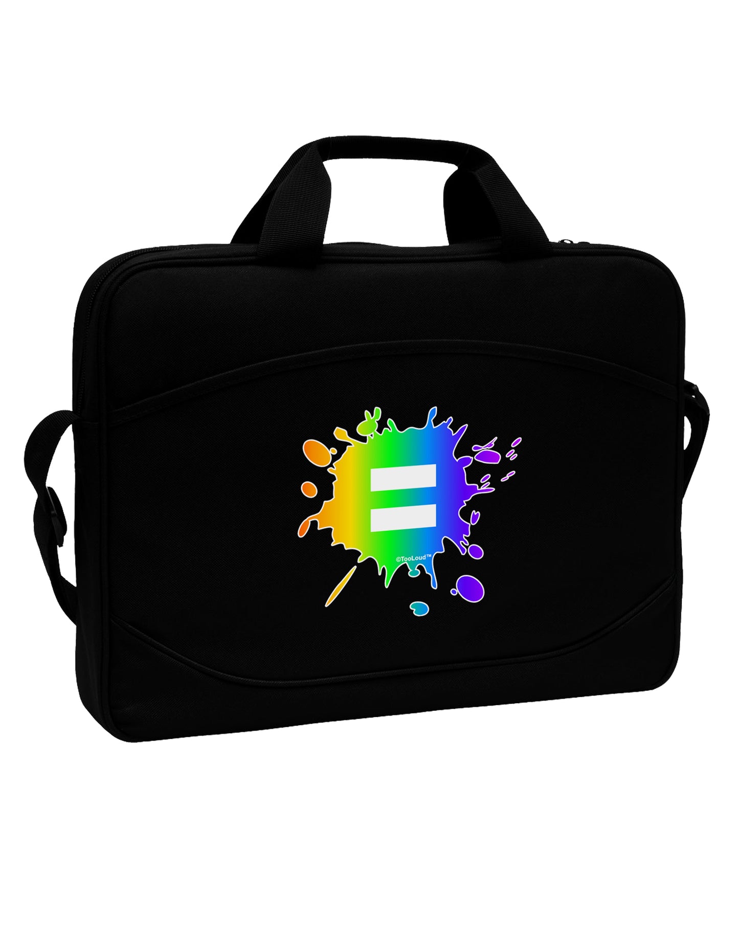 Equal Rainbow Paint Splatter 15" Dark Laptop / Tablet Case Bag by TooLoud-Laptop / Tablet Case Bag-TooLoud-Black-Davson Sales