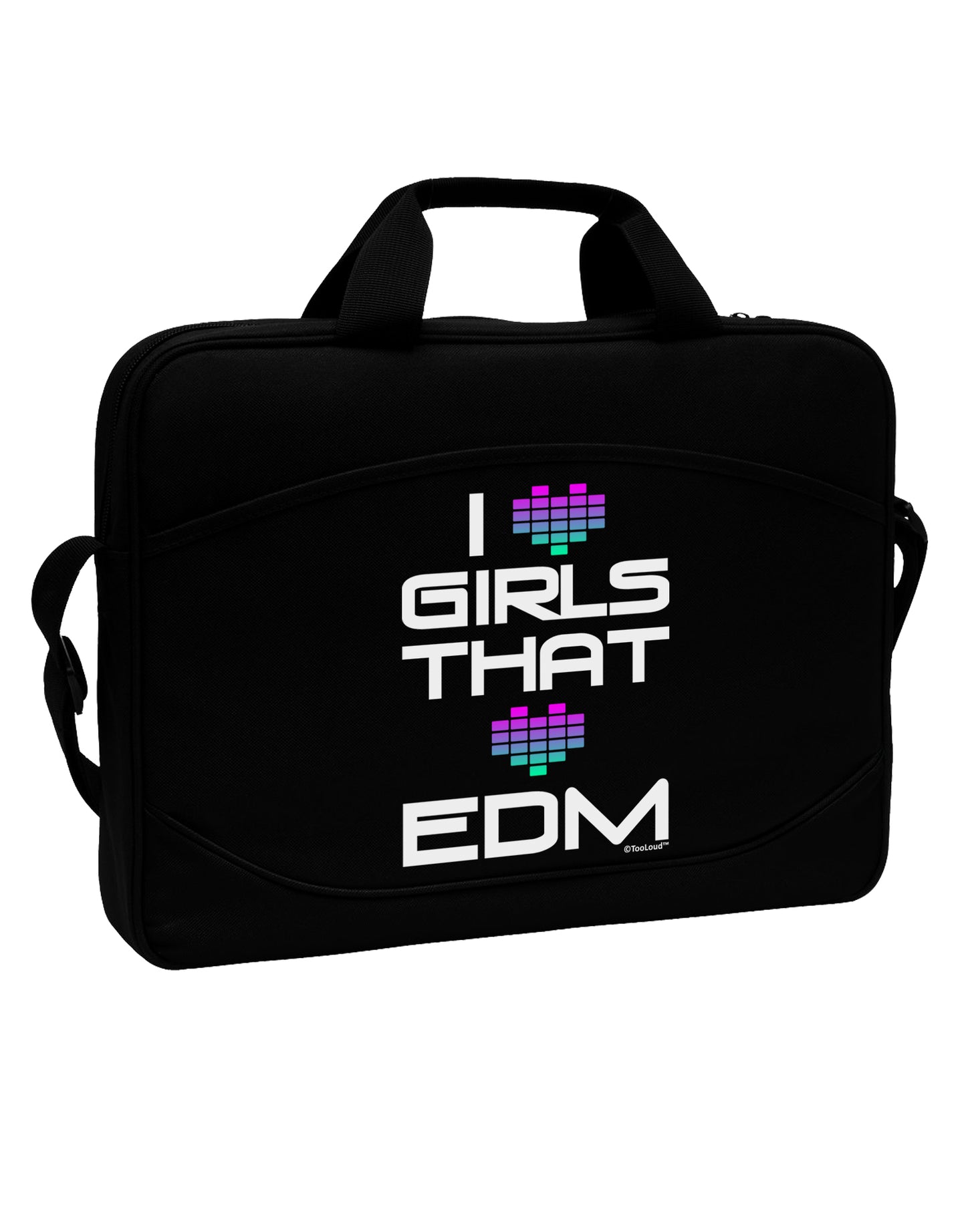 I Heart Girls That Heart EDM 15" Dark Laptop / Tablet Case Bag by TooLoud-Laptop / Tablet Case Bag-TooLoud-Black-Davson Sales