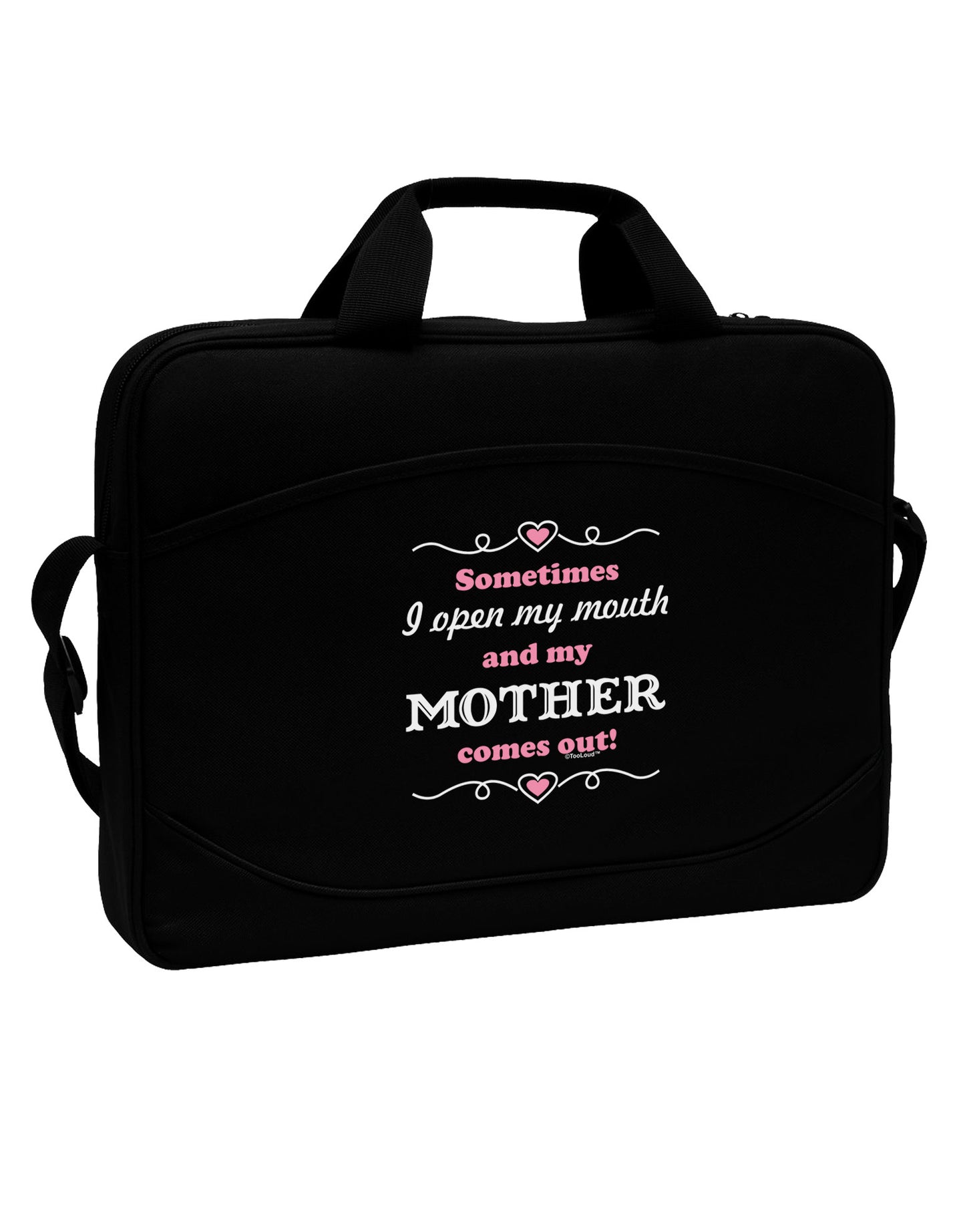 My Mother Comes Out 15" Dark Laptop / Tablet Case Bag-Laptop / Tablet Case Bag-TooLoud-Black-White-15 Inches-Davson Sales