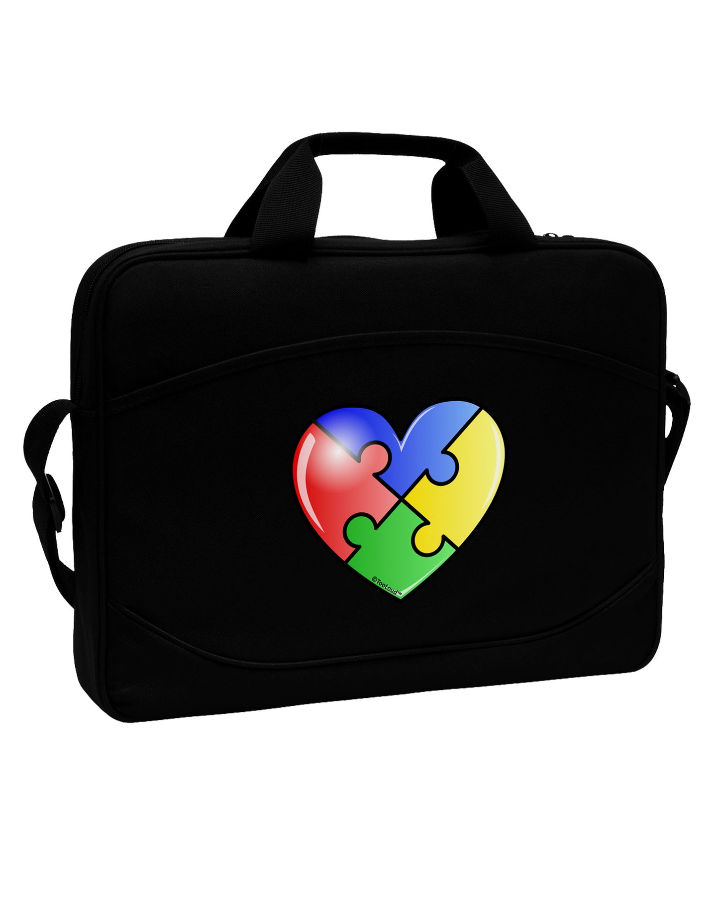 Big Puzzle Heart - Autism Awareness 15" Dark Laptop / Tablet Case Bag by TooLoud-Laptop / Tablet Case Bag-TooLoud-Black-Davson Sales