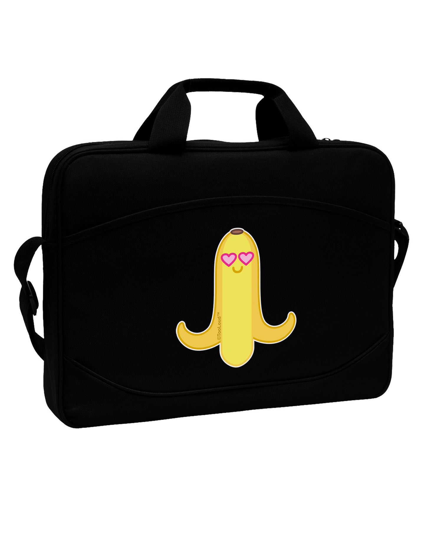 Infatuated Banana - Heart Eyes 15" Dark Laptop / Tablet Case Bag by TooLoud-Laptop / Tablet Case Bag-TooLoud-Black-Davson Sales