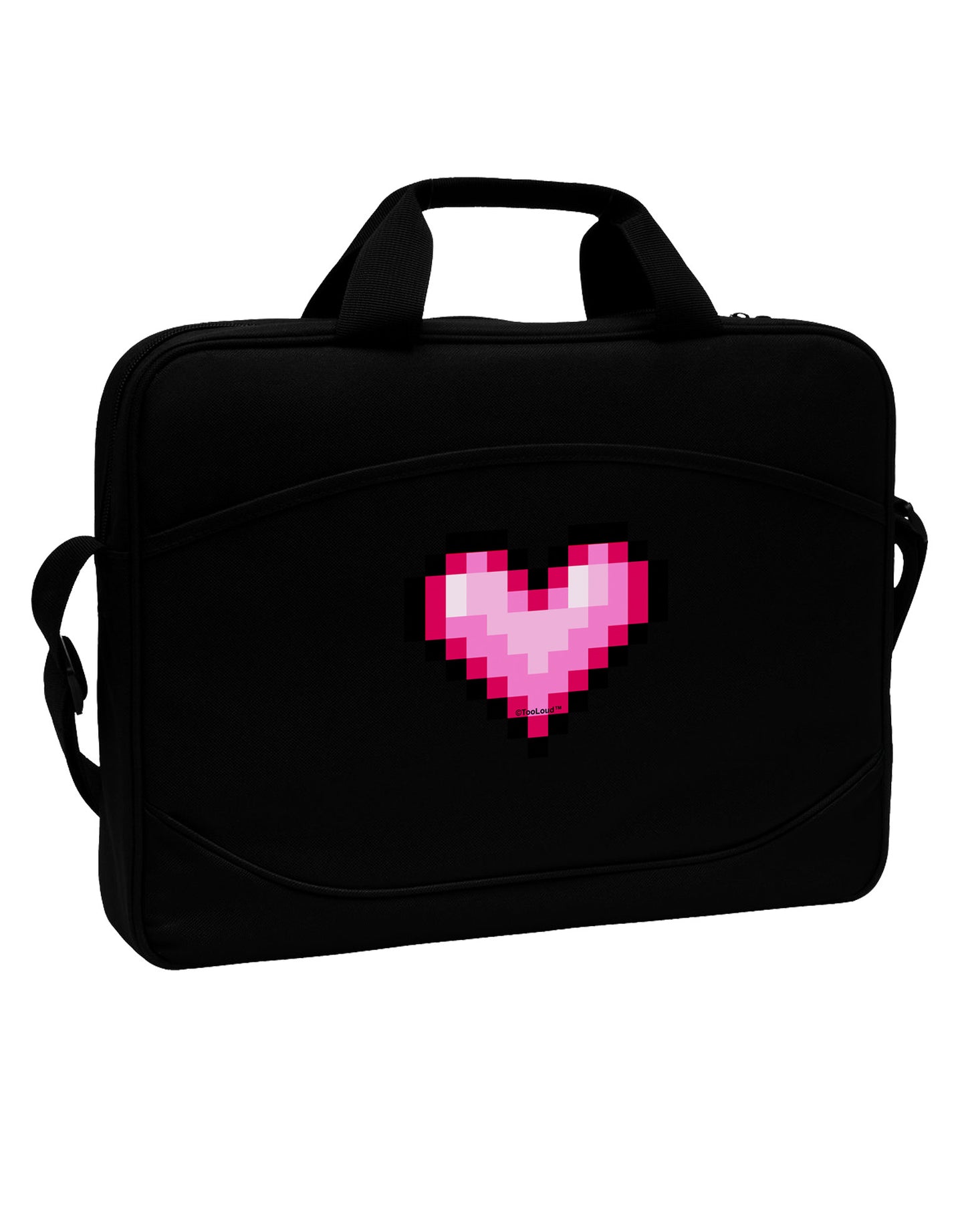 Pixel Heart Design B - Valentine's Day 15" Dark Laptop / Tablet Case Bag by TooLoud-Laptop / Tablet Case Bag-TooLoud-Black-Davson Sales