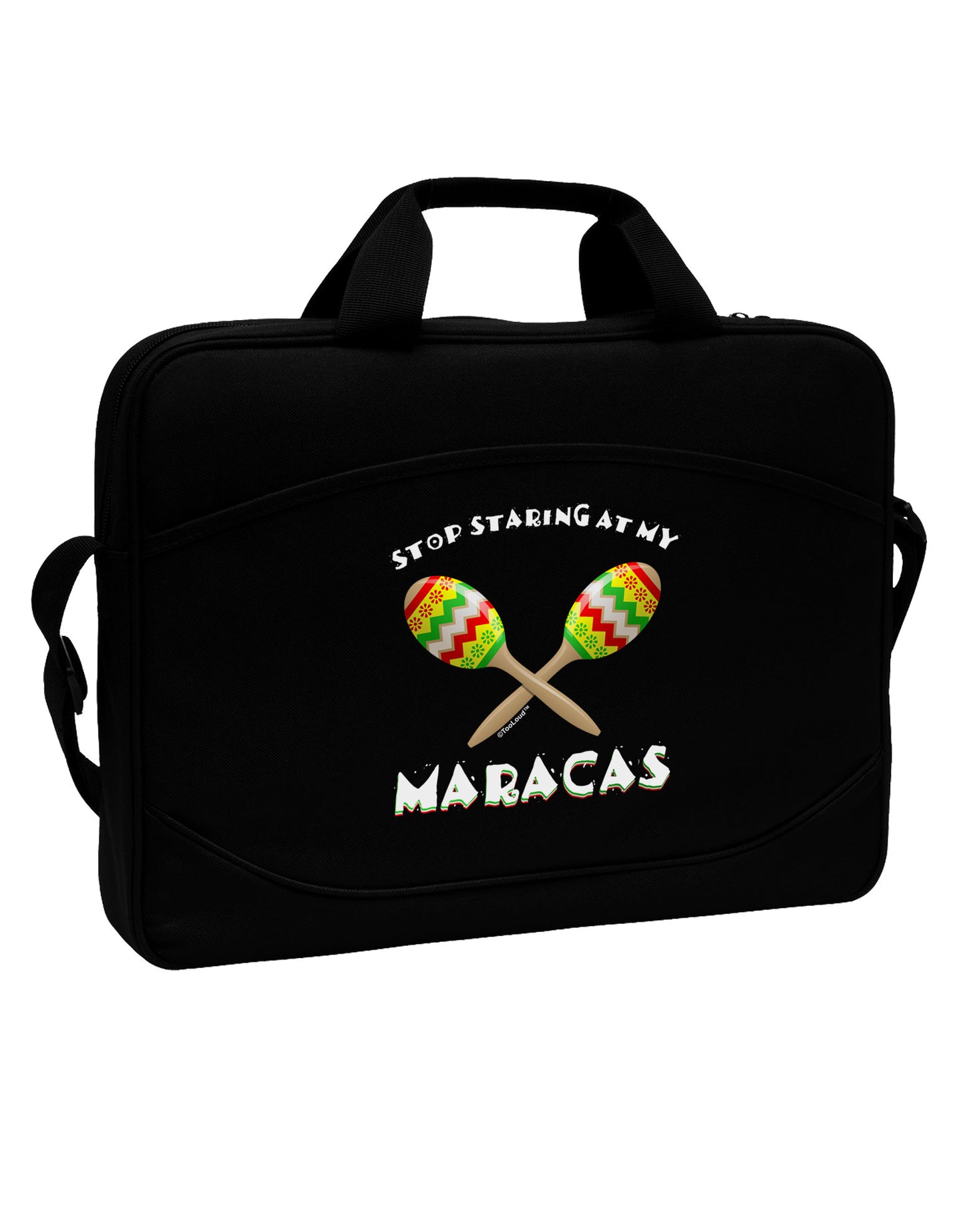 Stop Staring At My Maracas 15" Dark Laptop / Tablet Case Bag-Laptop / Tablet Case Bag-TooLoud-Black-White-15 Inches-Davson Sales