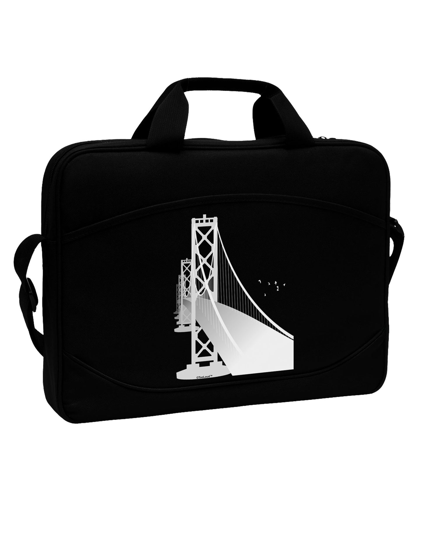 San Francisco Bay Bridge 15" Dark Laptop / Tablet Case Bag-Laptop / Tablet Case Bag-TooLoud-Black-White-15 Inches-Davson Sales