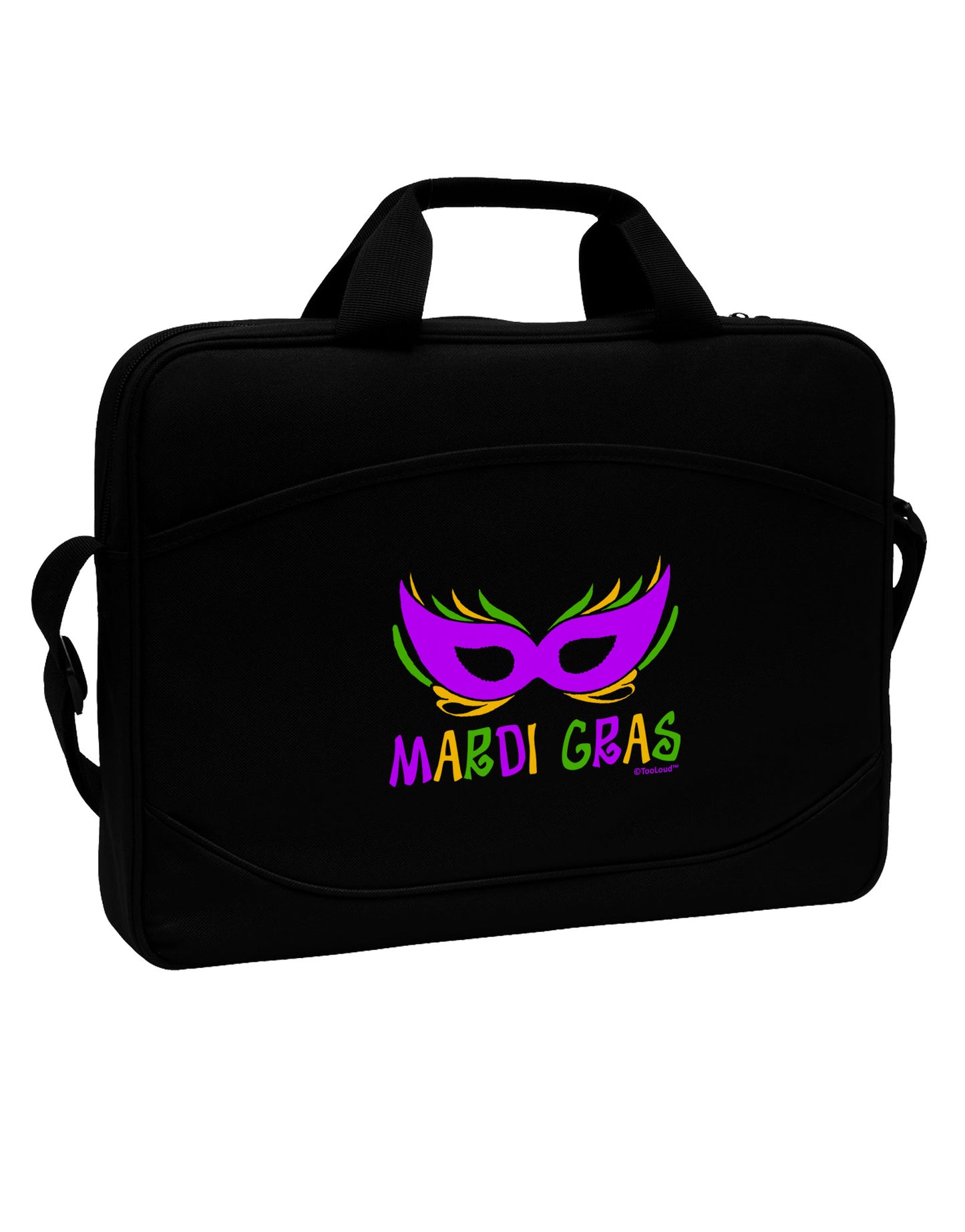 Mardi Gras - Purple Gold Green Mask 15" Dark Laptop / Tablet Case Bag by TooLoud-Laptop / Tablet Case Bag-TooLoud-Black-Davson Sales